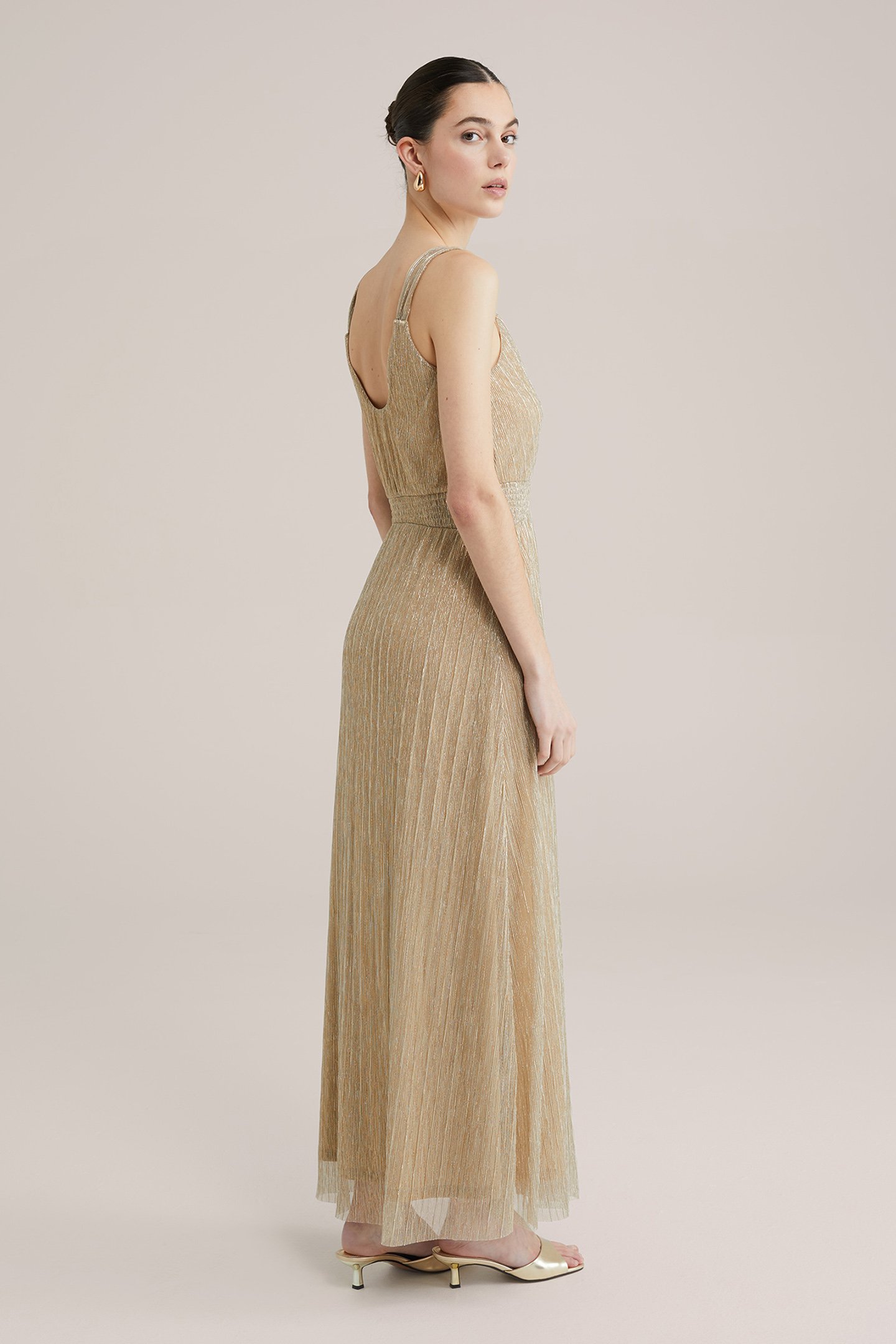 DRESS MAXI LENGTH GOLD 2