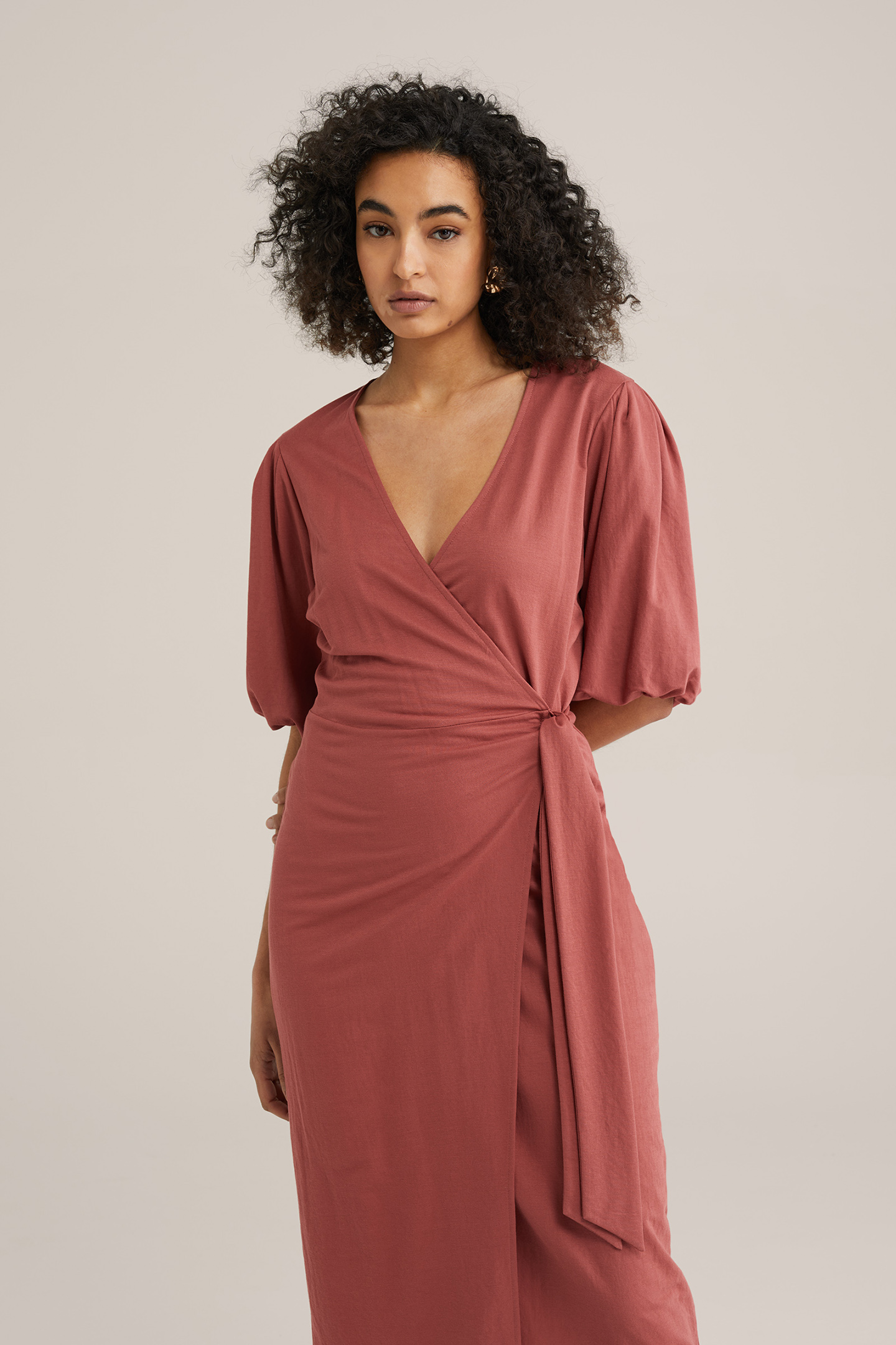 DRESS MID LENGTH VINTAGE RED 4