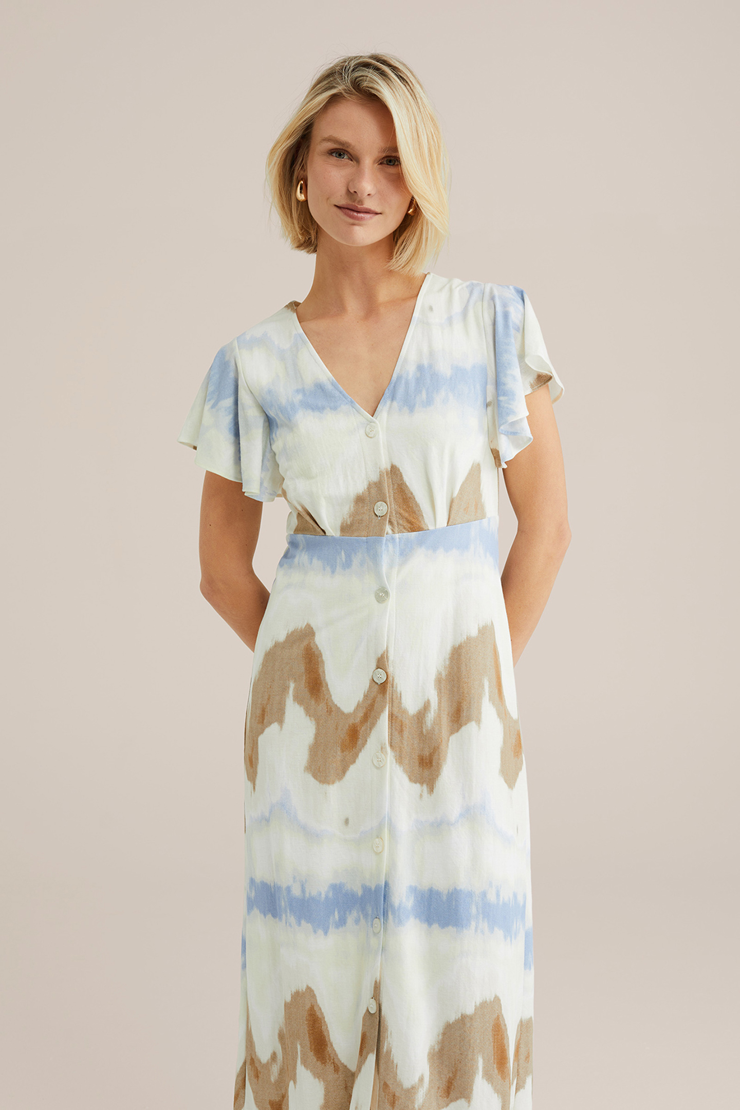 DRESS MID LENGTH BLUE 4