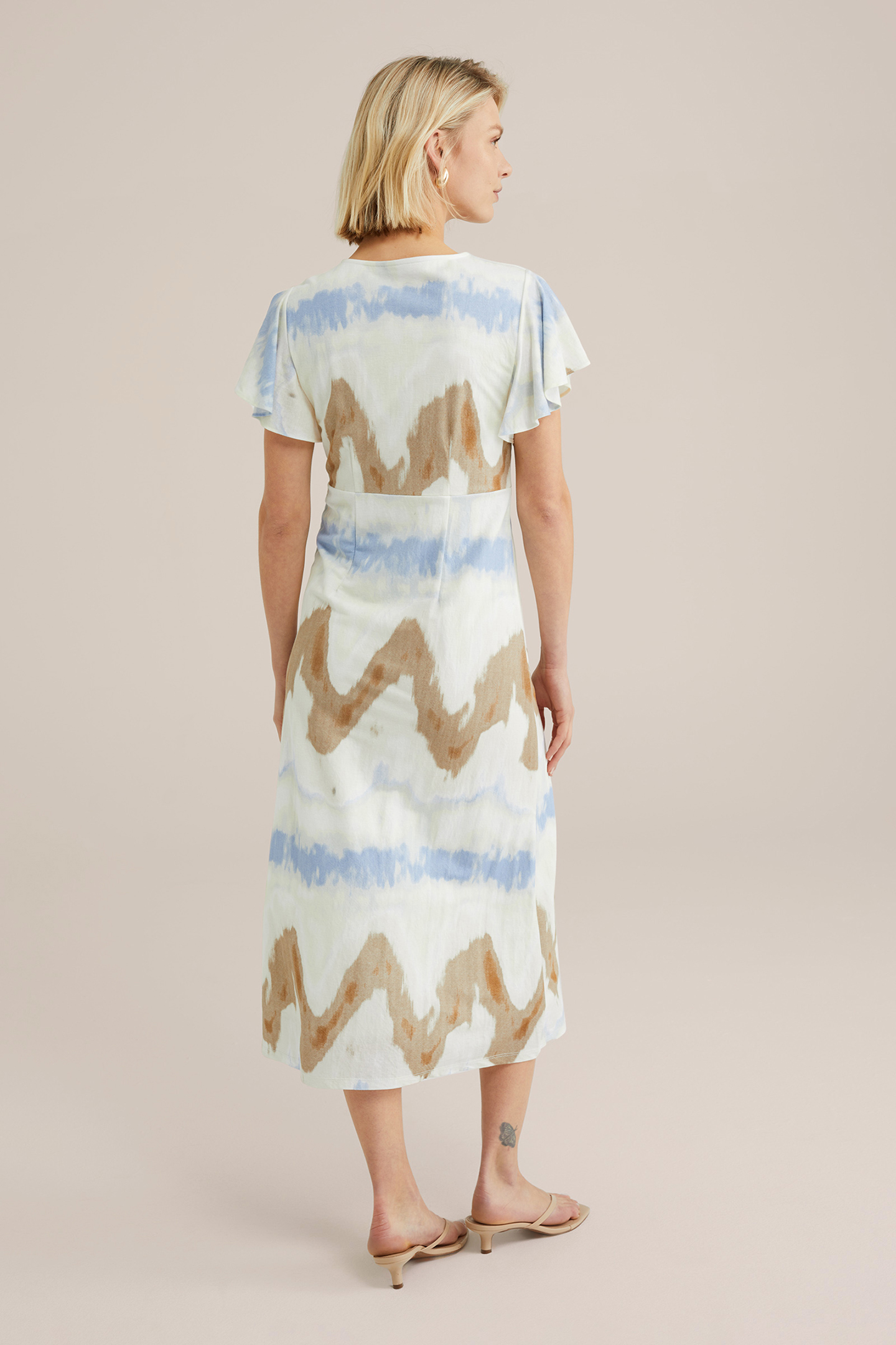 DRESS MID LENGTH BLUE 2