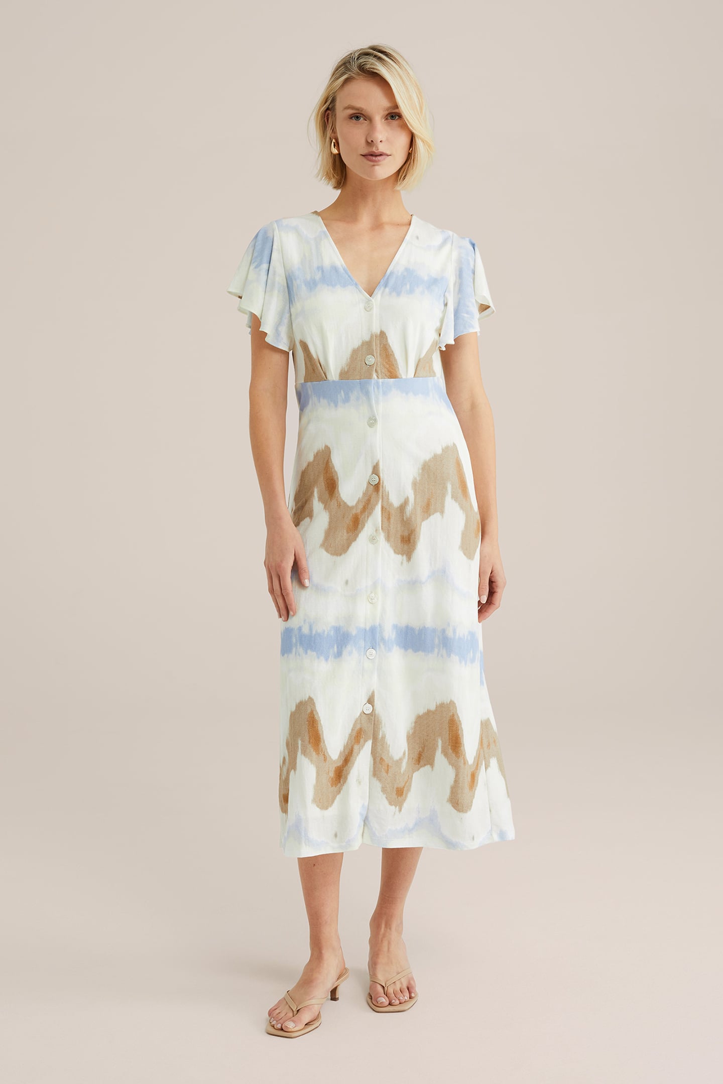 DRESS MID LENGTH BLUE 1