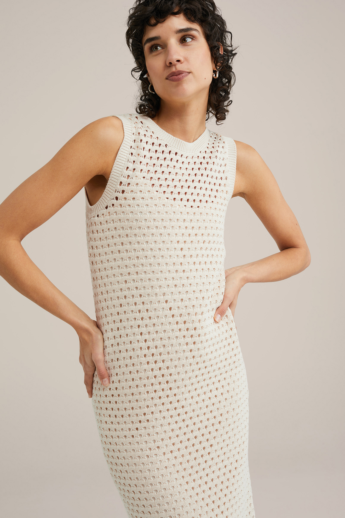 DRESS MID LENGTH BEIGE 5