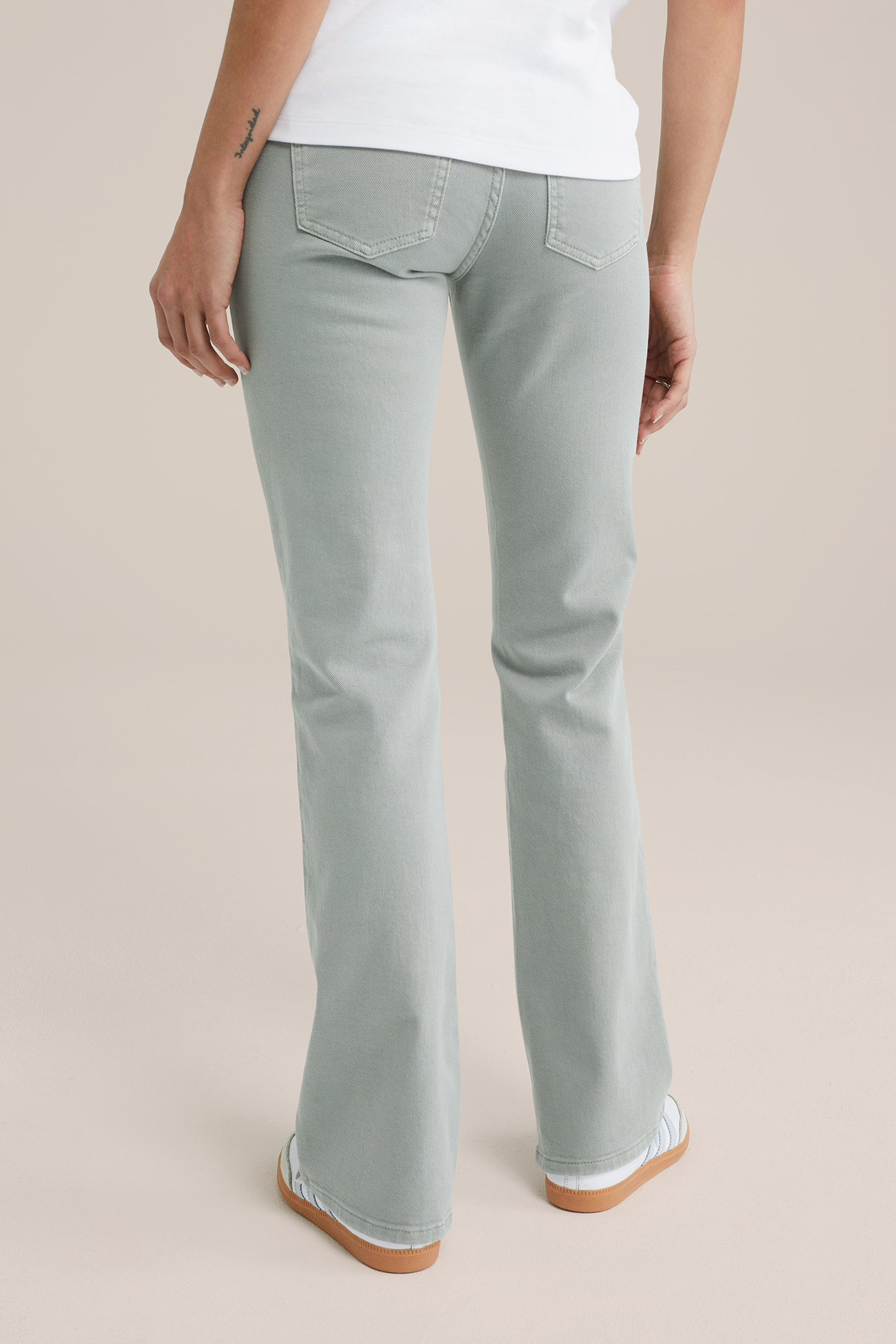 5-POCKET MID WAIST GREYISH GREEN 2