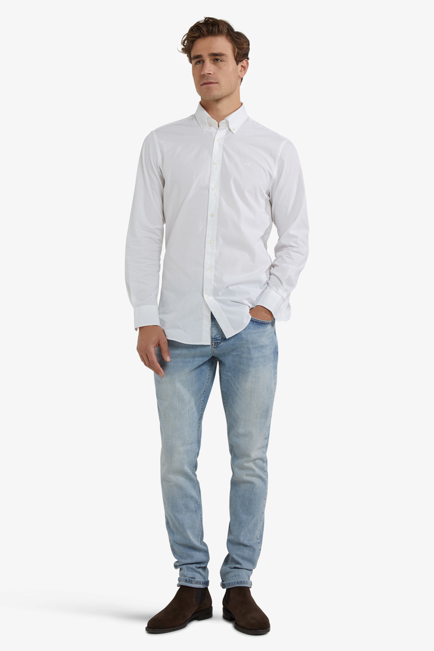 STRETCH POPLIN SHIRT WHITE 2