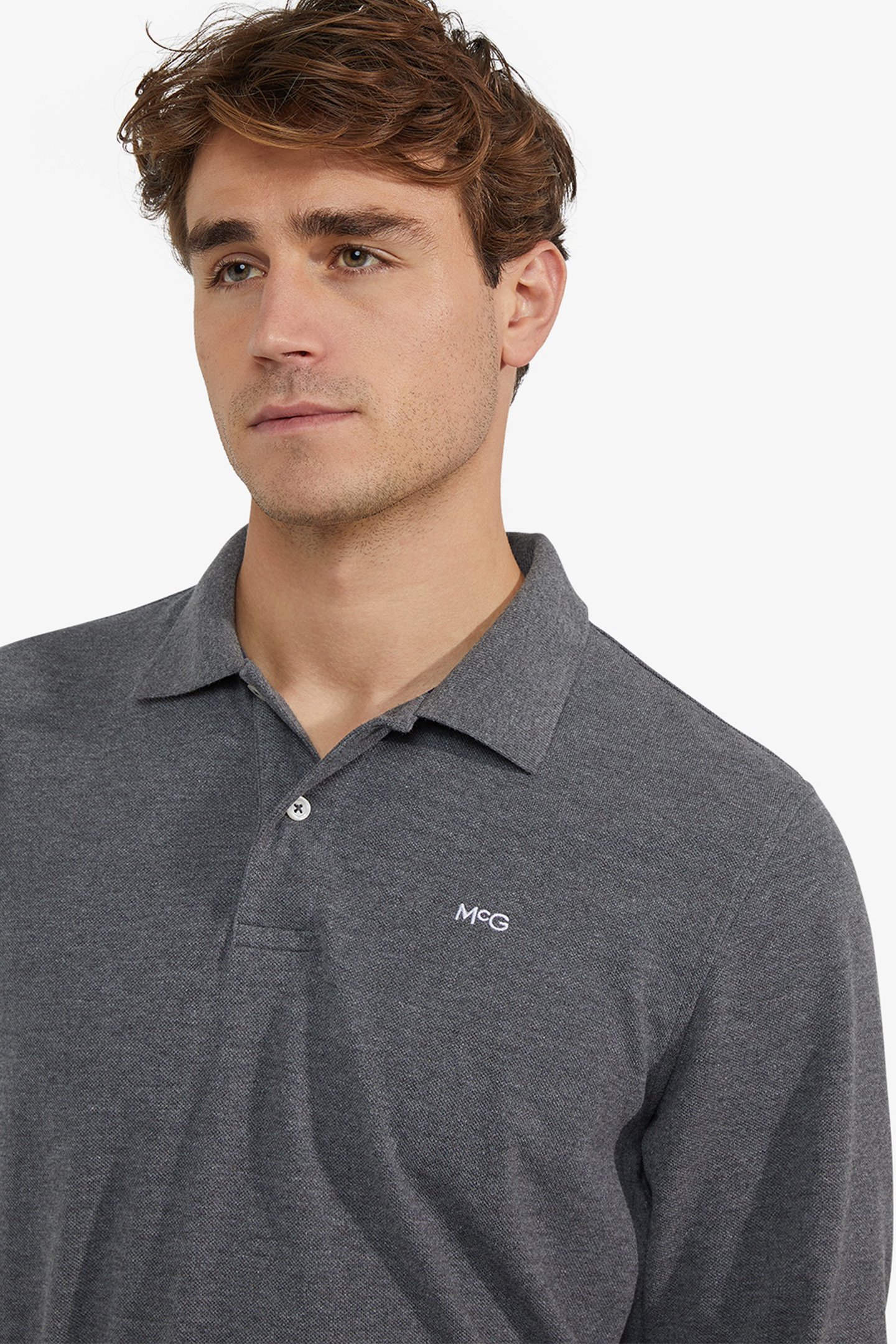 CLASSIC POLO LONG SLEEVES DARK GREY MELANGE 4