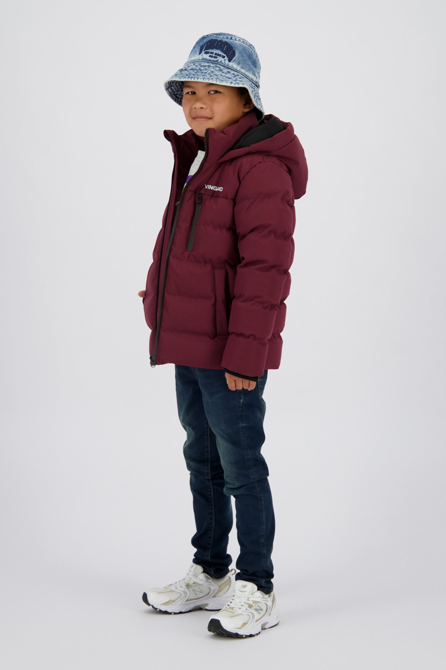 BOYS TIGON JACKET OUTDOOR BURGUNDY RED 5