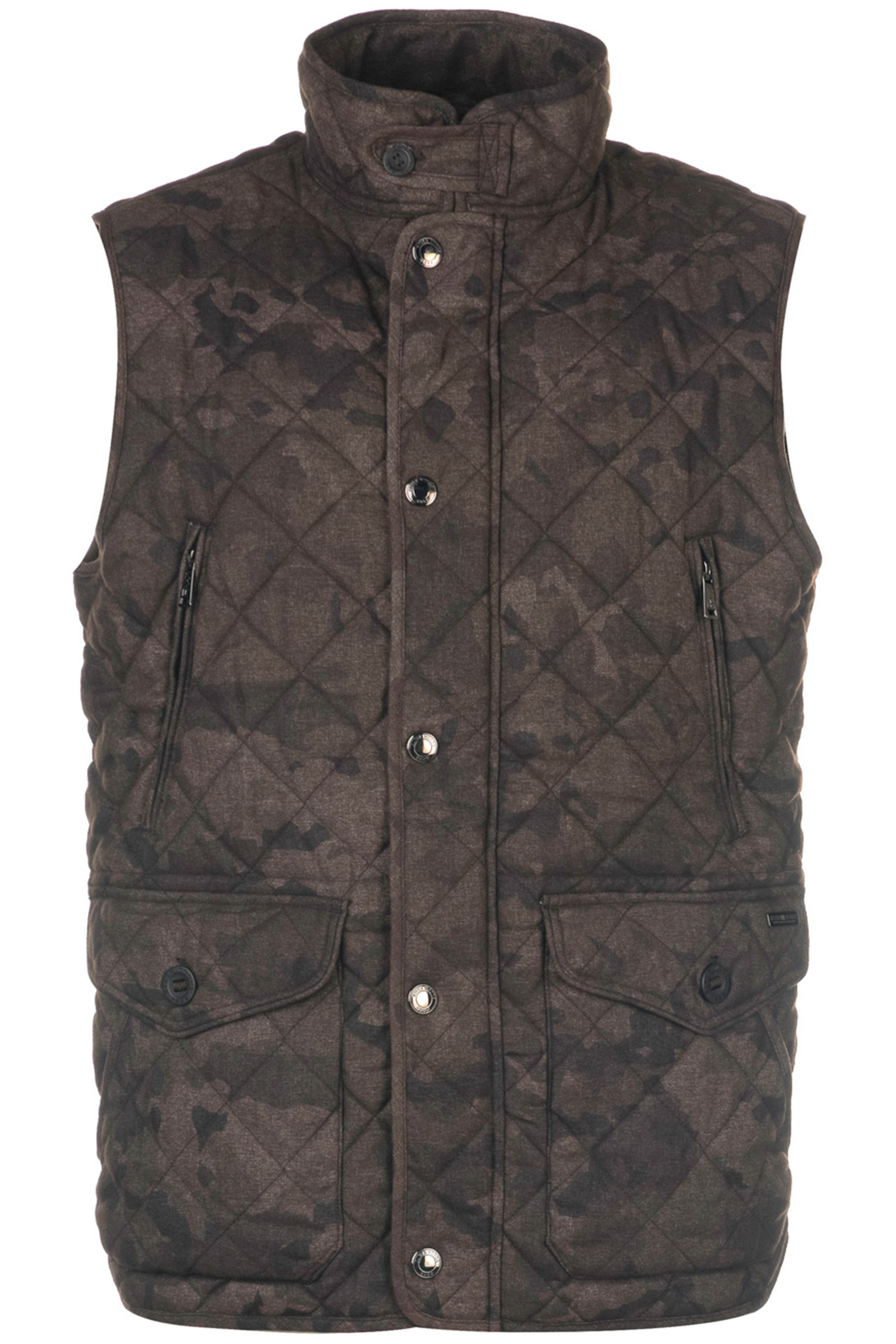 DIAMAND QUITED BODYWARMER BROWN 3