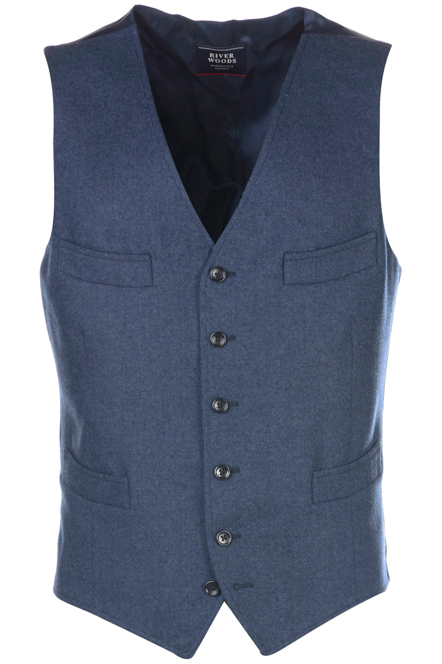 FANCY 4 PKT GILET BLUE 3