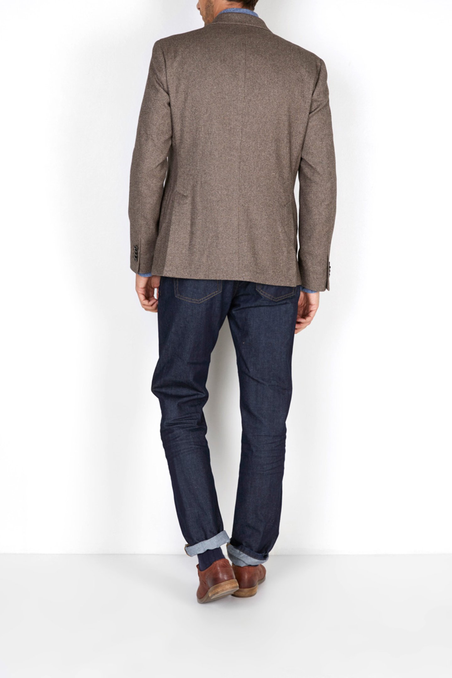 2 BTN FLAP PKT BLAZER BROWN 2