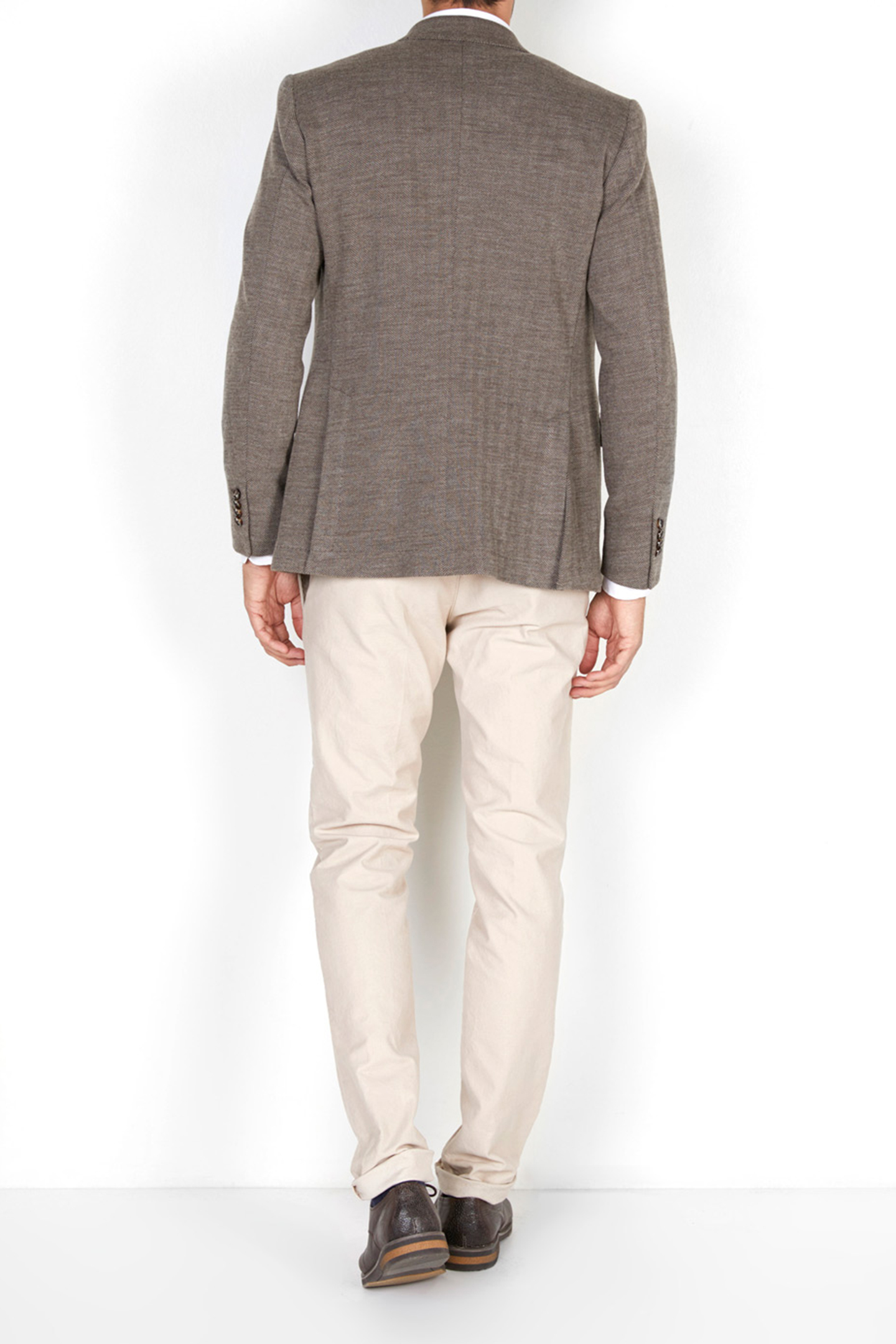 DBLFACE 2 BTN FLAP PKT BLAZER BROWN 2