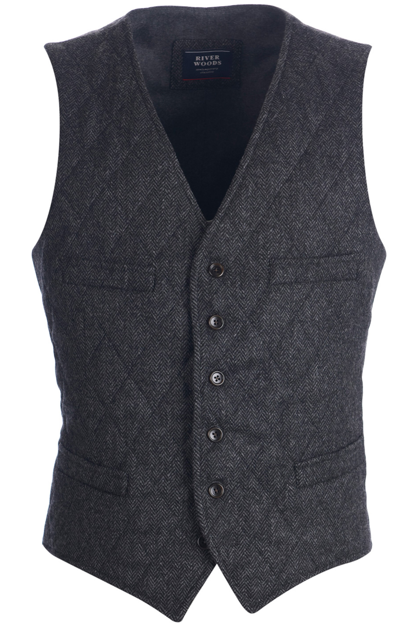 QUITED FULLY LINED GILET GREY 1