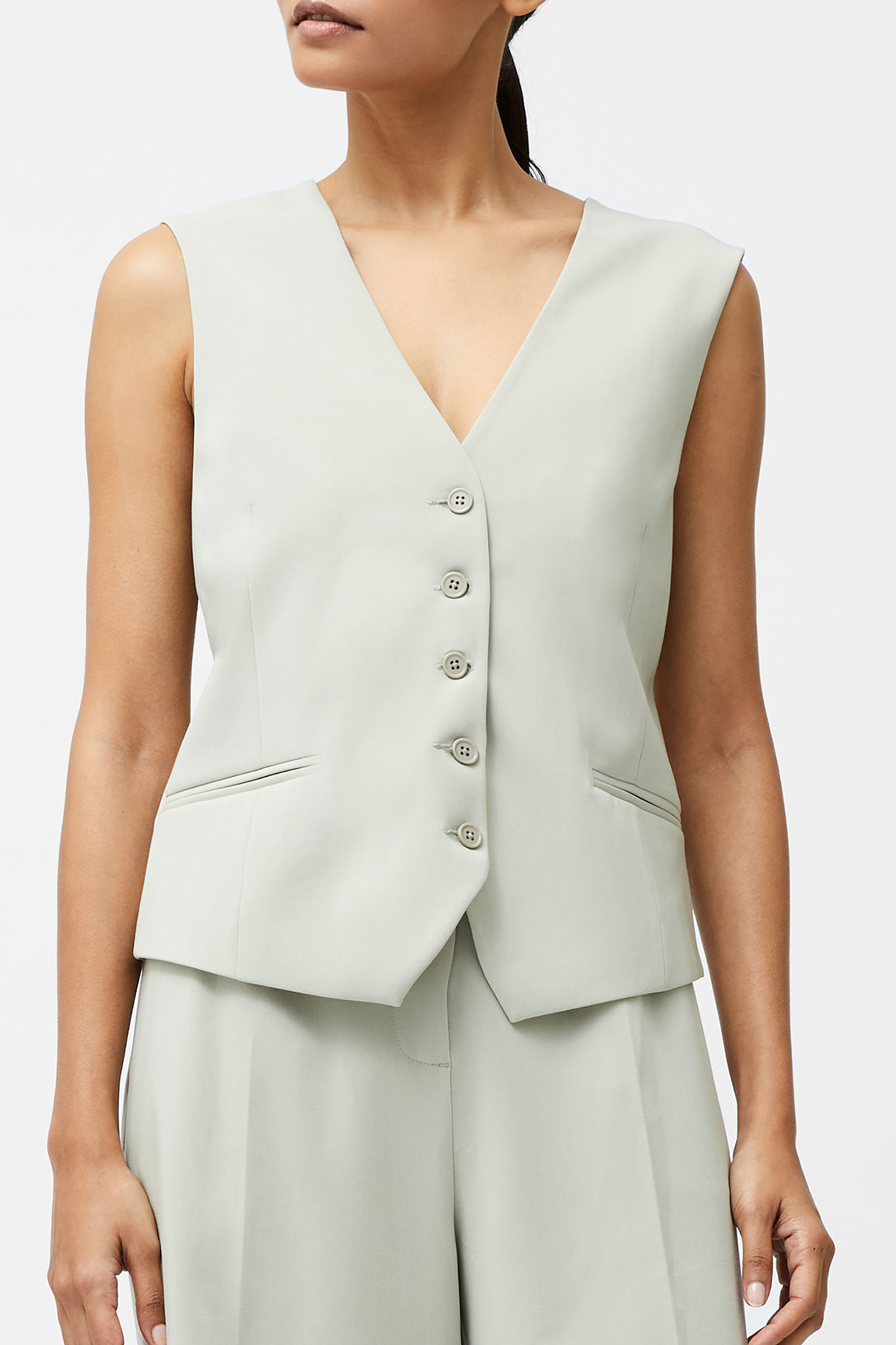ANGIE SUITING WAIST COAT PISTACHIO GREEN by French Connection