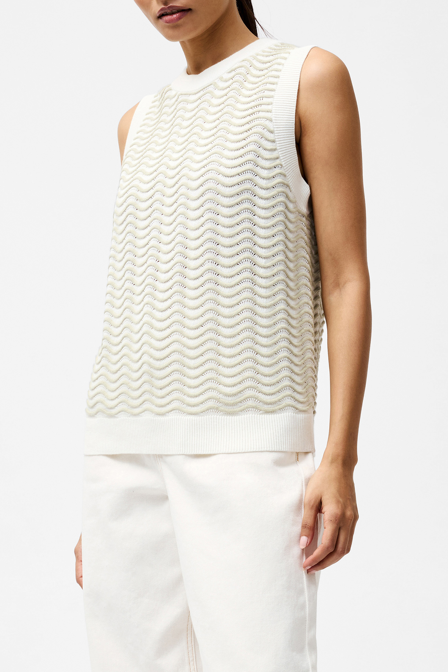 LONDON SLVLSS JUMPER CREAM/PISTACHIO 4