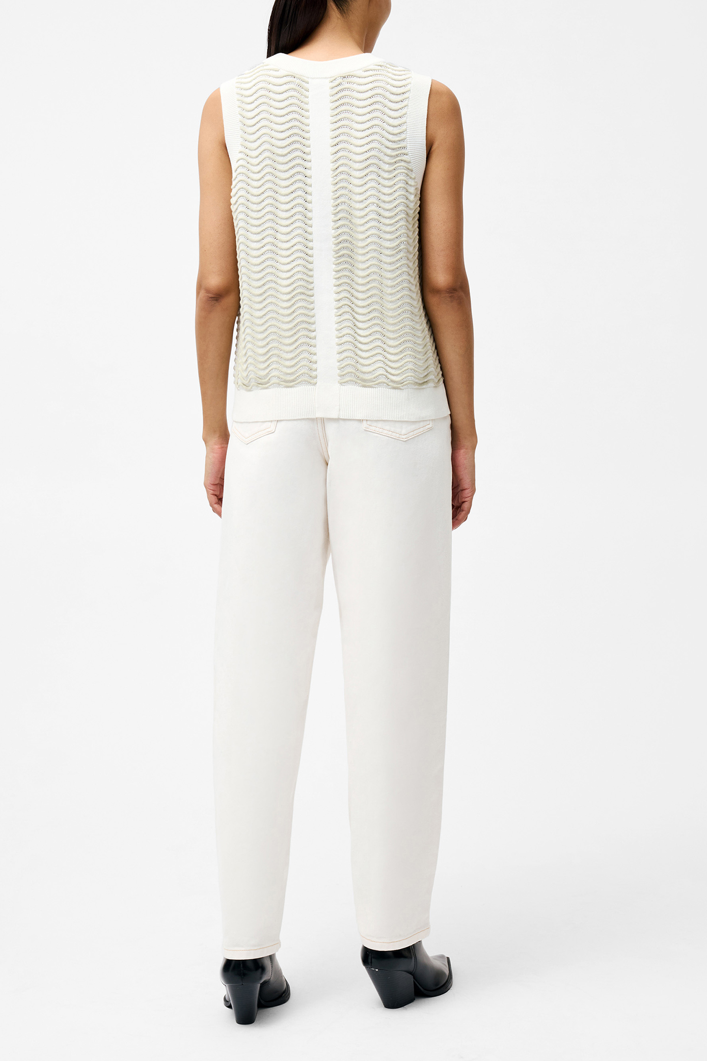 LONDON SLVLSS JUMPER CREAM/PISTACHIO 3