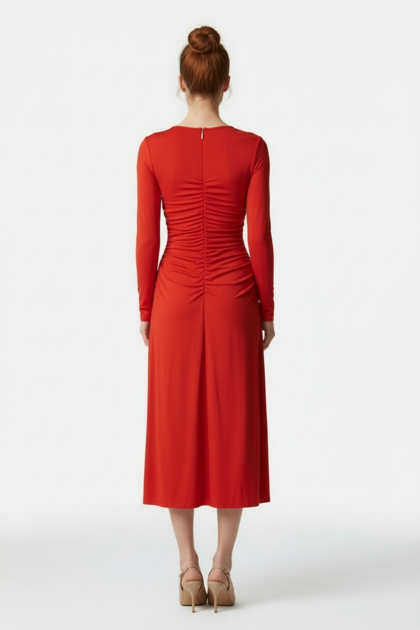 LS CF RUCH MIDI DRESS BRT TRRACTTA 4