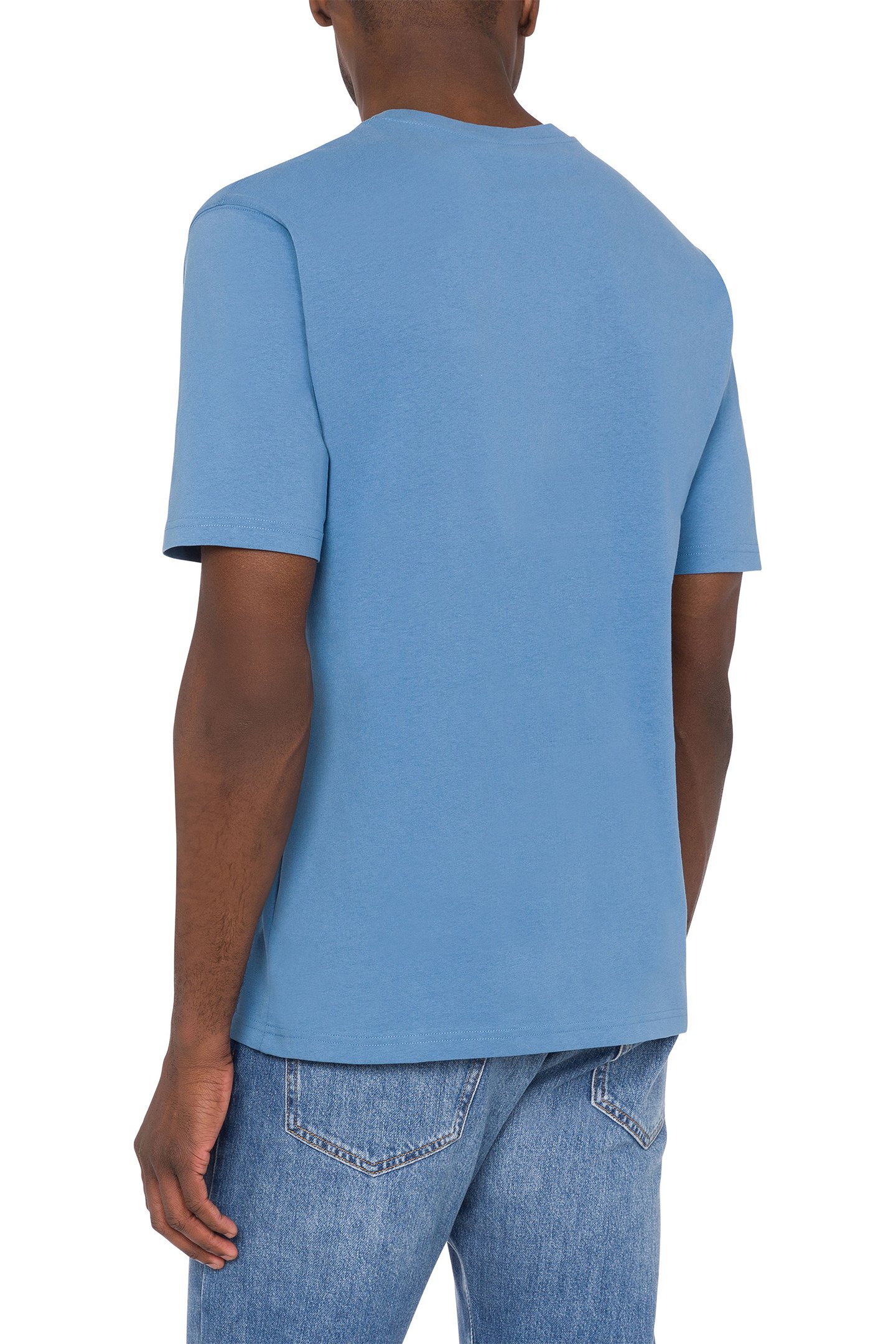 T-SHIRT LOGO EMBROIDERY BLUE 2