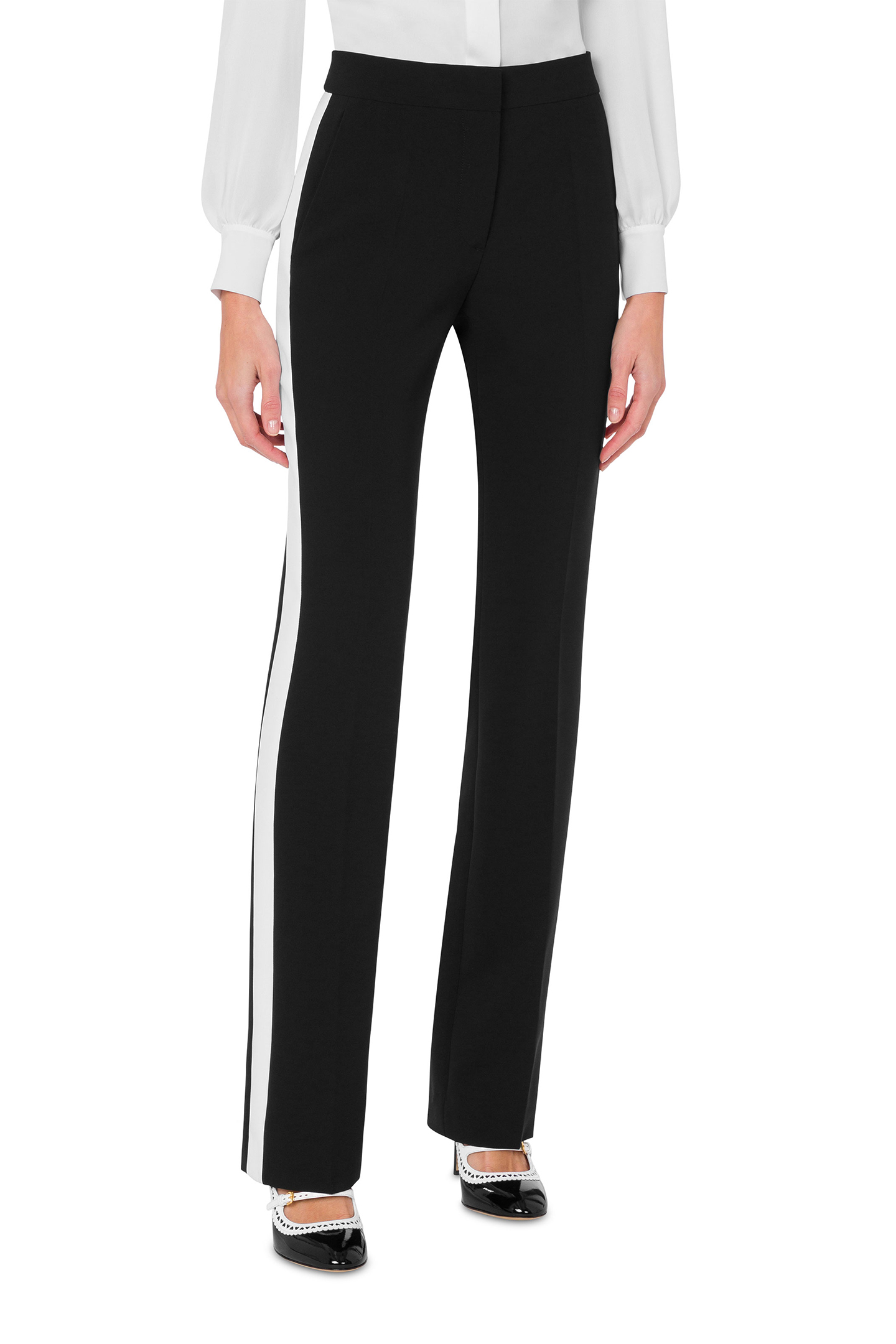 CREPE TROUSERS BLACK by Moschino