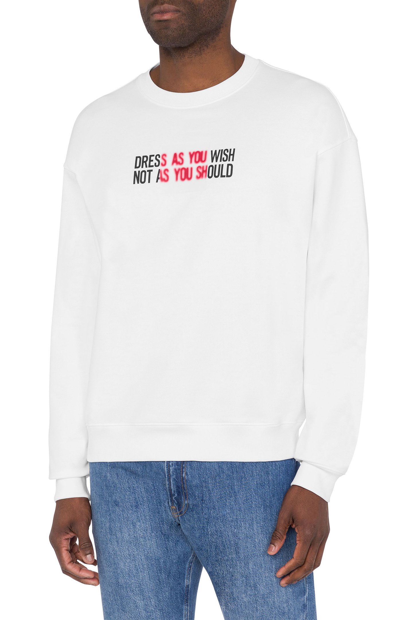 SWEATSHIRT WITH PRINT WHITE 1