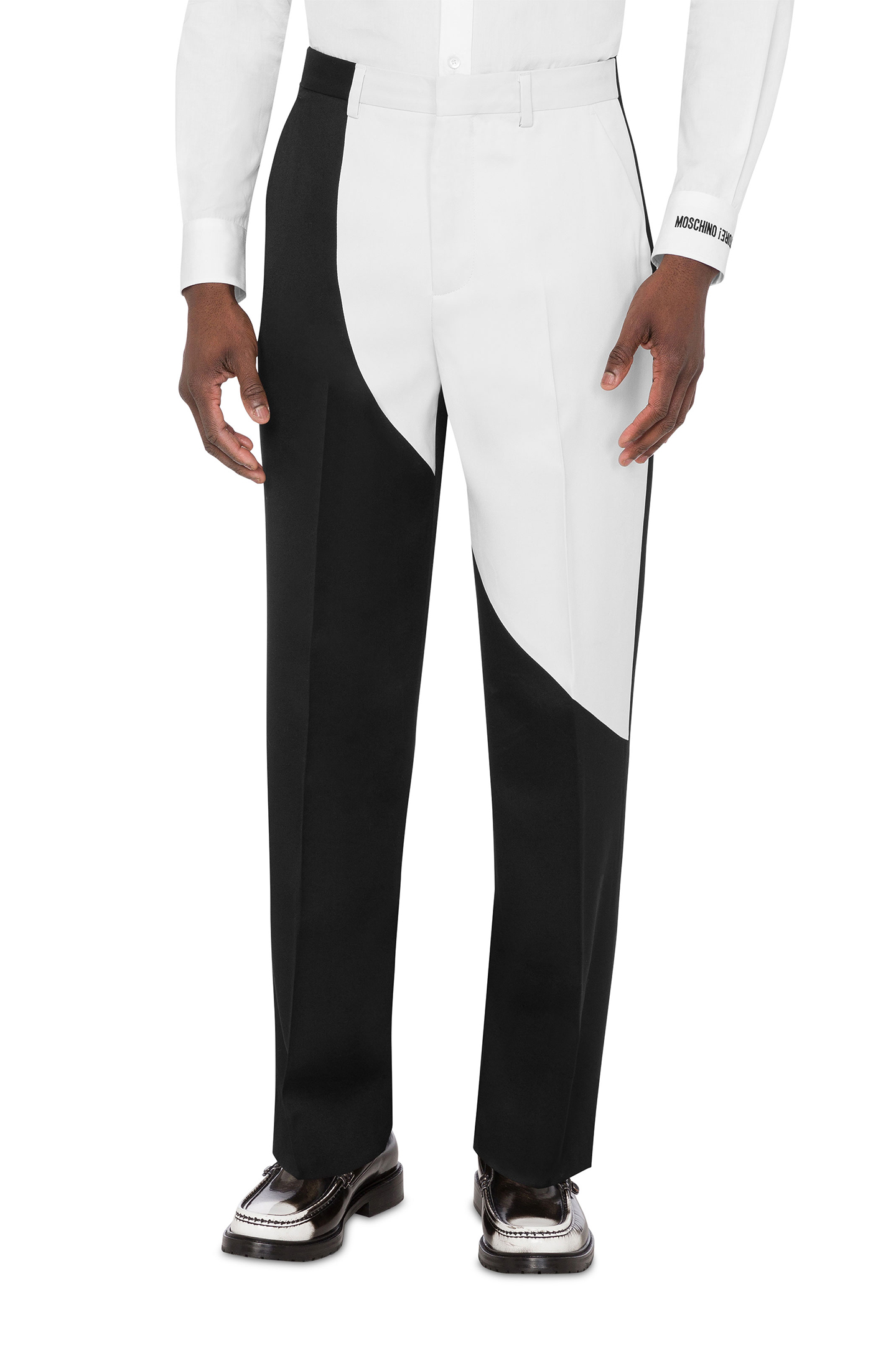 MOSCHINO GRAPHIC TROUSERS BLACK 1