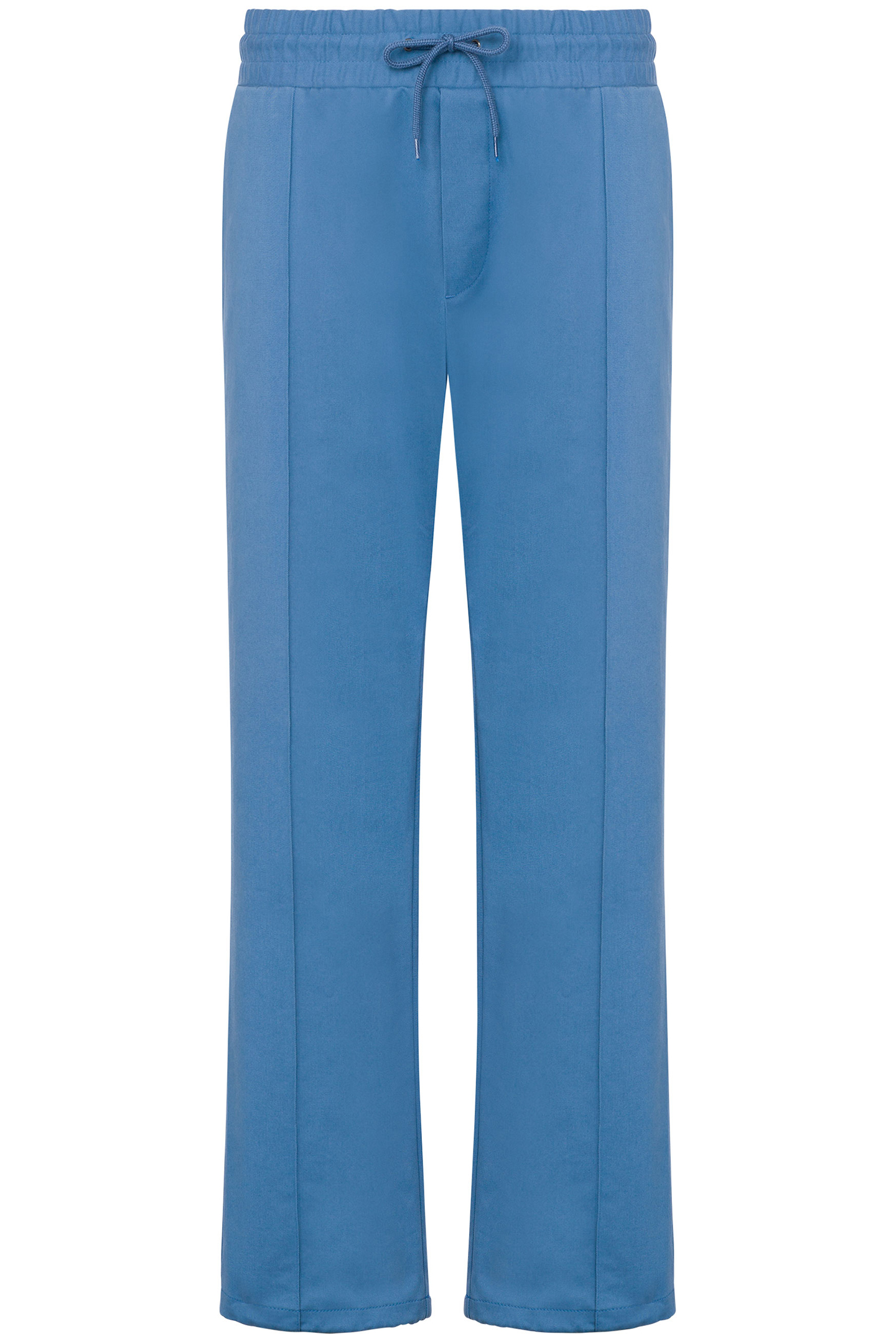 MOSCHINO OUTLINE STRETCH GABARDINE TROUSERS BLUE 3