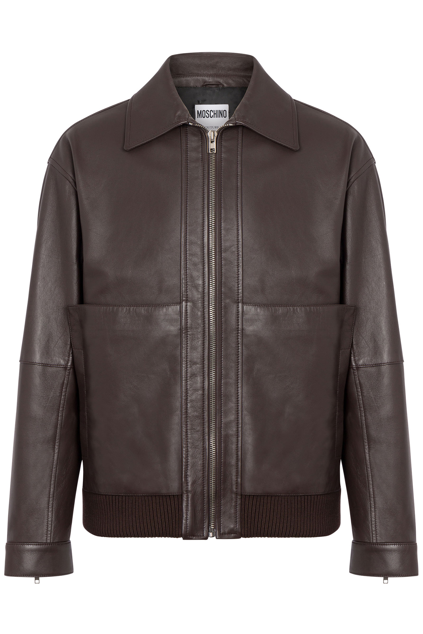 SOFT NAPPA LEATHER BOMBER JACKET BROWN 3