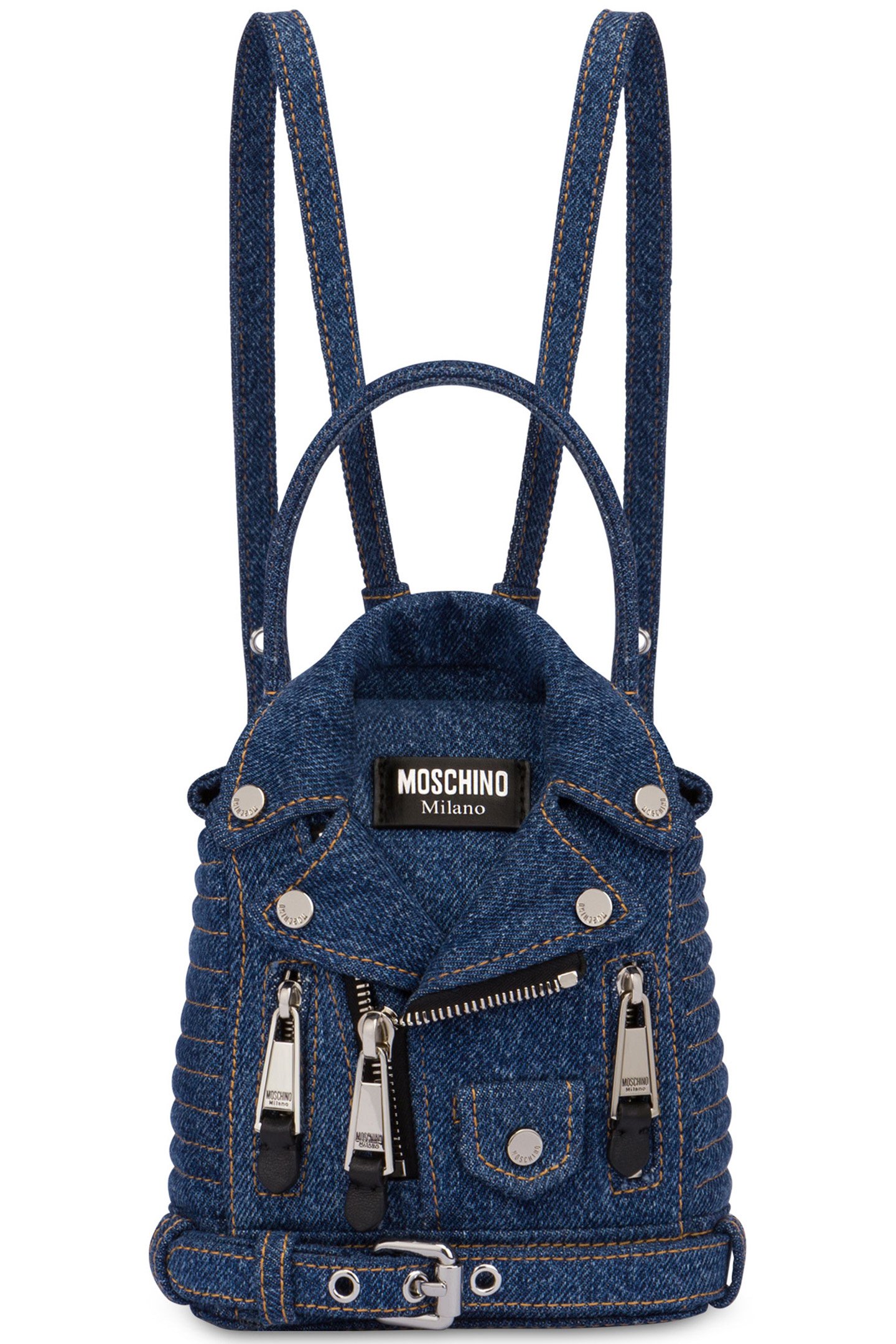 MINI DENIM BIKER BACKPACK BLUE 1