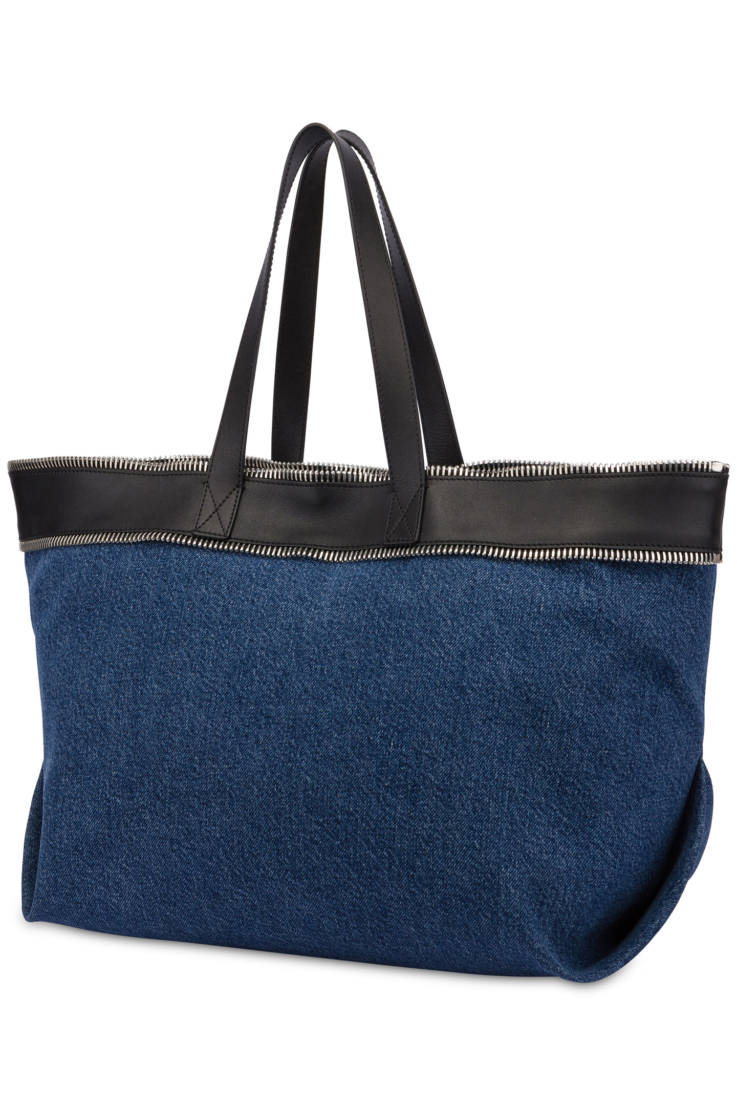 SHOPPER IN DENIM MOSCHINO RIDER BLUE 2