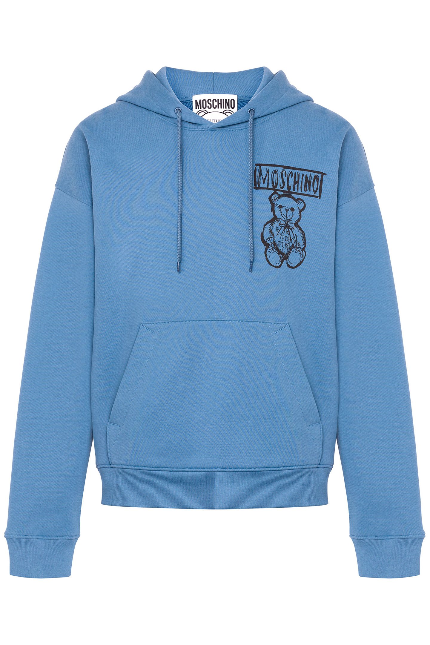 DRAWN TEDDY BEAR HOODIE BLUE 3