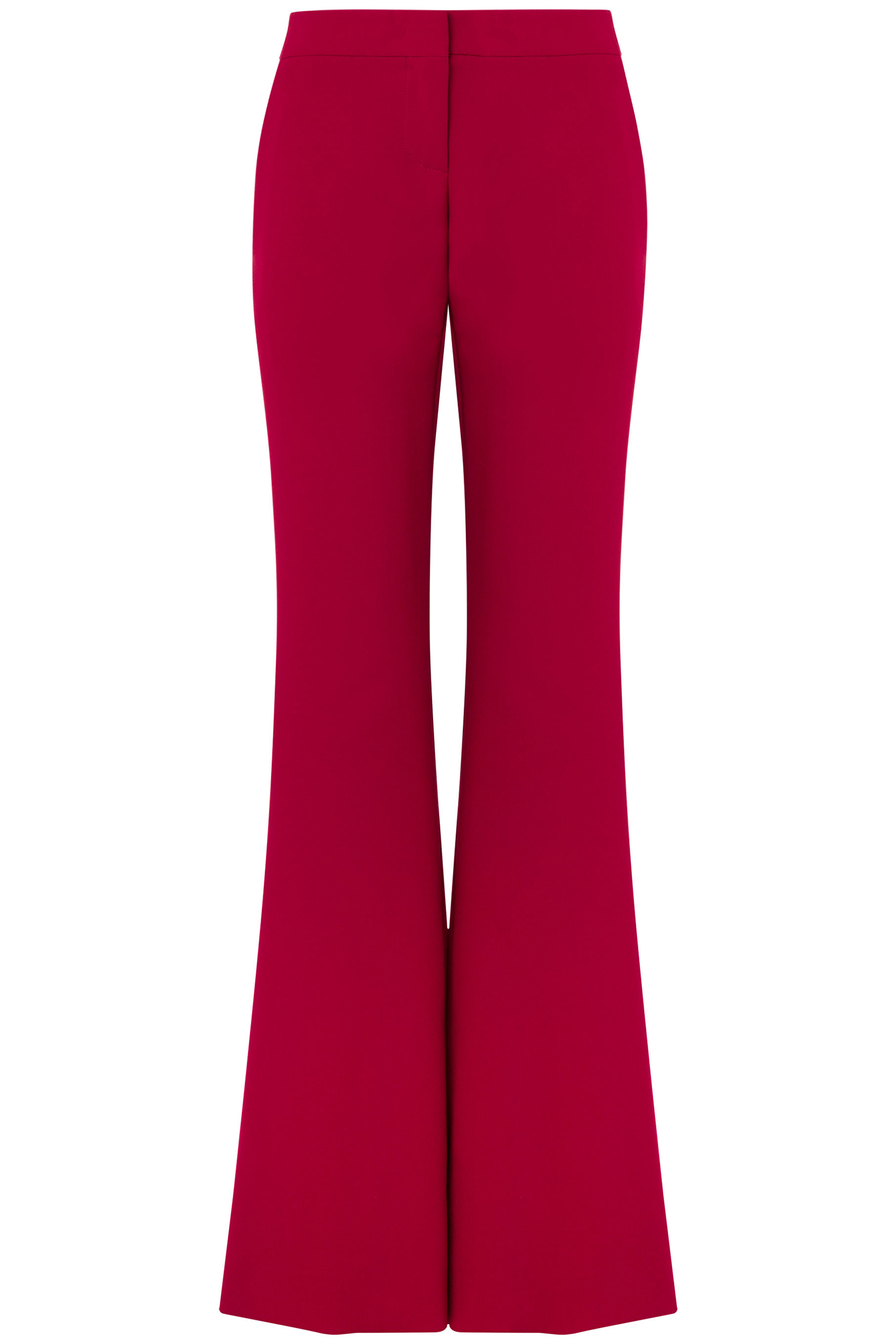 FLARE CREPE TROUSERS RED 3
