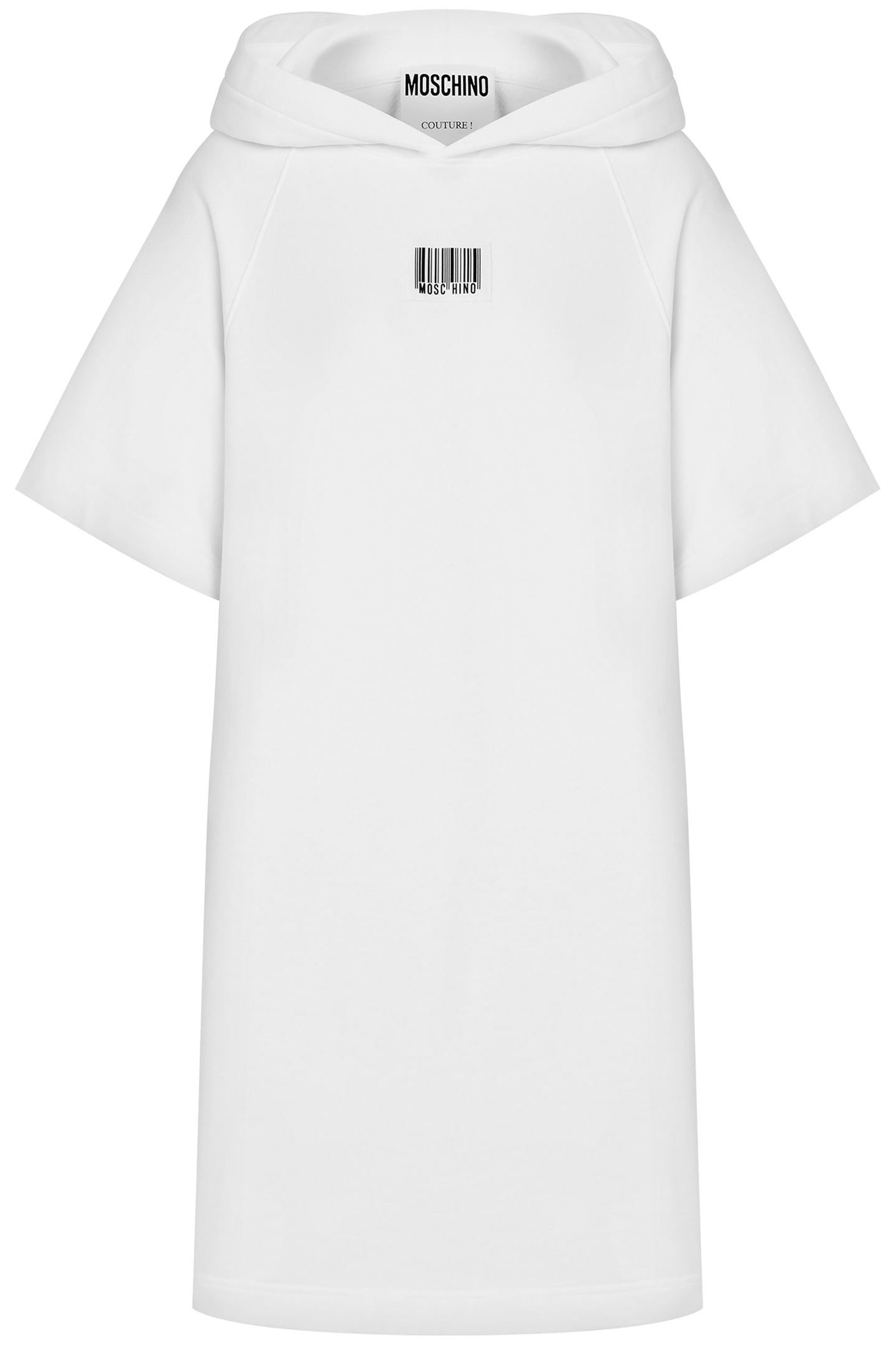 COTTON DRESS BARCODE PATCH WHITE 3