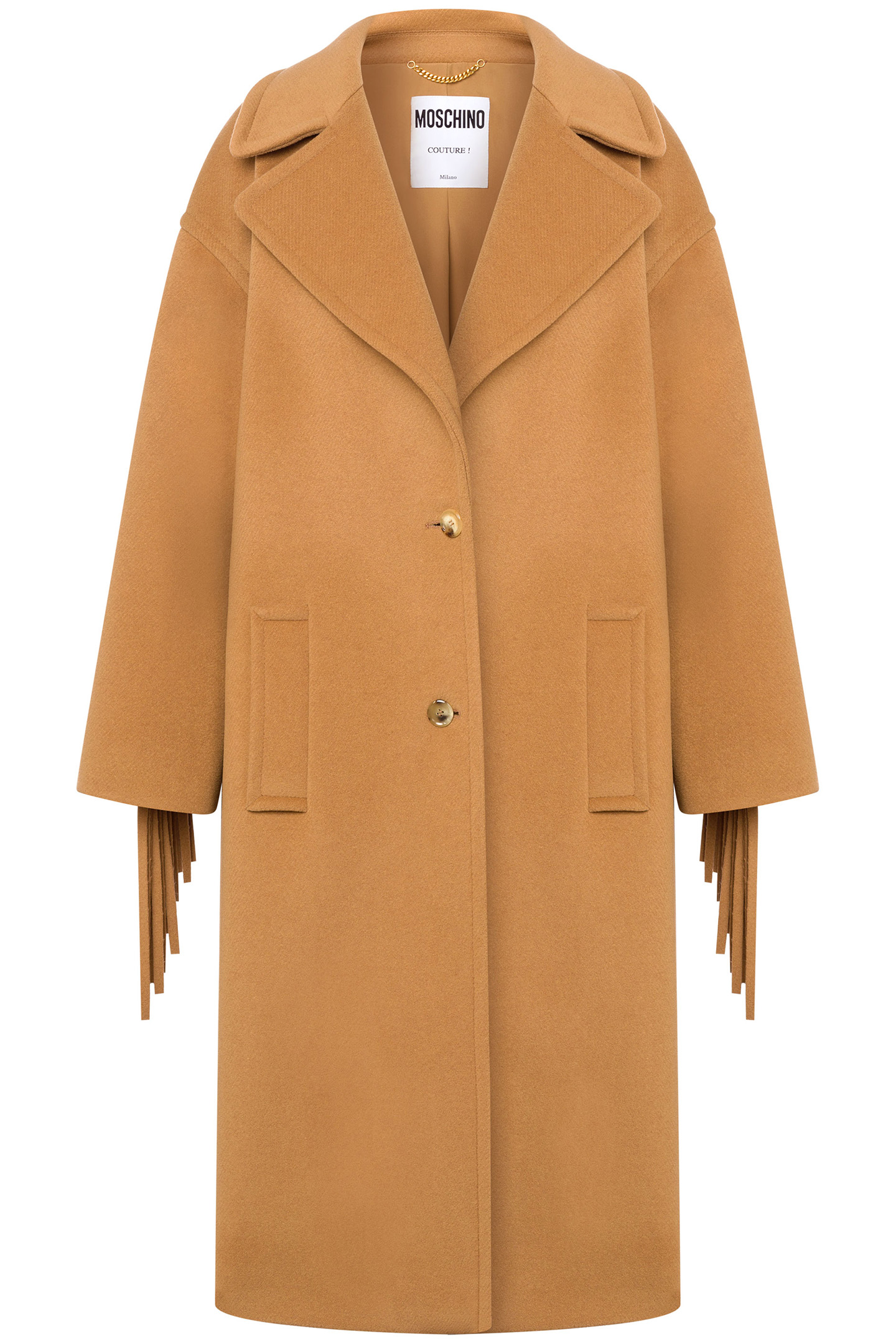 COAT WITH FRINGES BROWN 3
