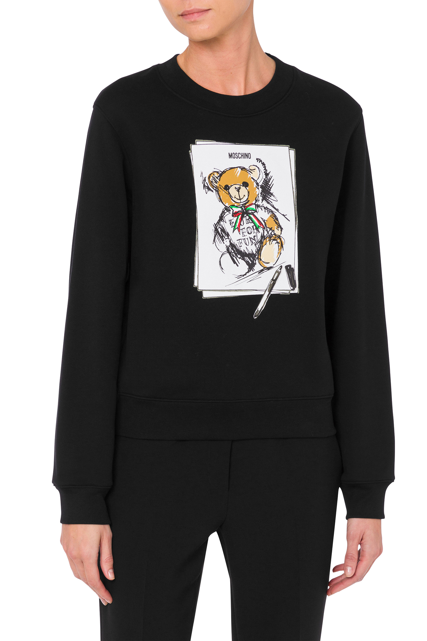 MOSCHINO TEDDY BEAR SWEATSHIRT BLACK 1