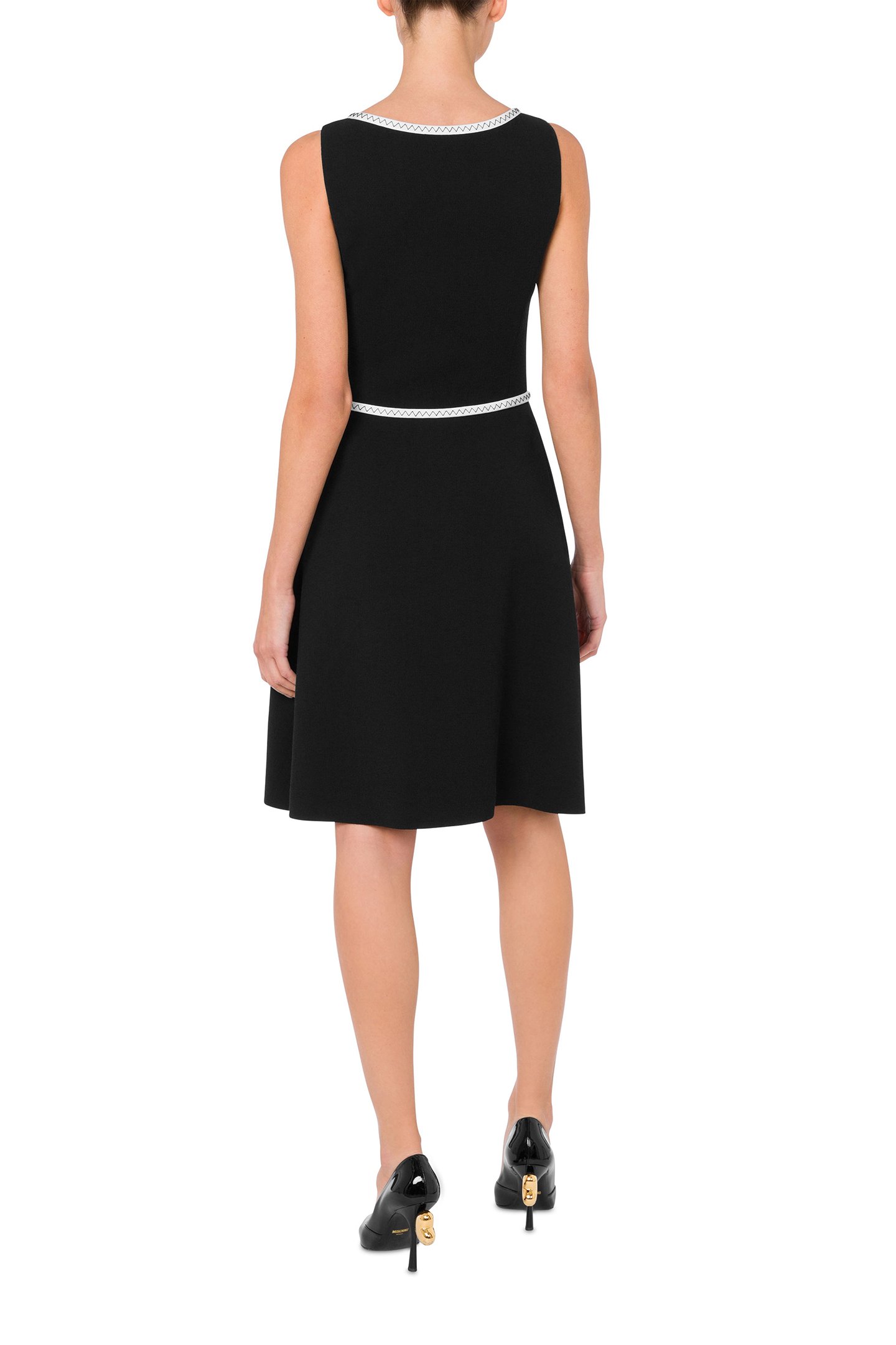 GOLD HEART BUTTONS DRESS BLACK 2