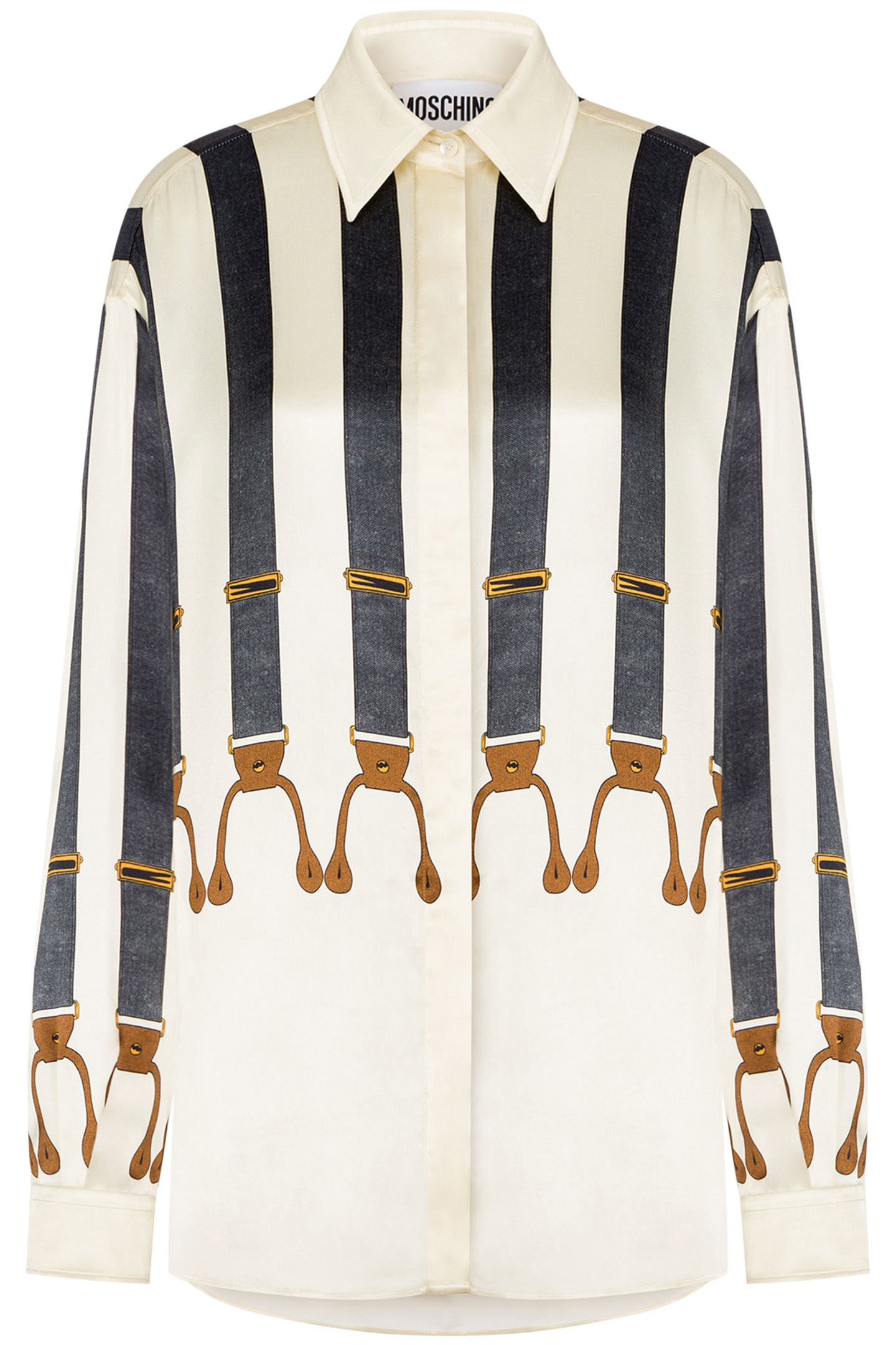 SUSPENDERS PRINT SATIN SHIRT WHITE 3