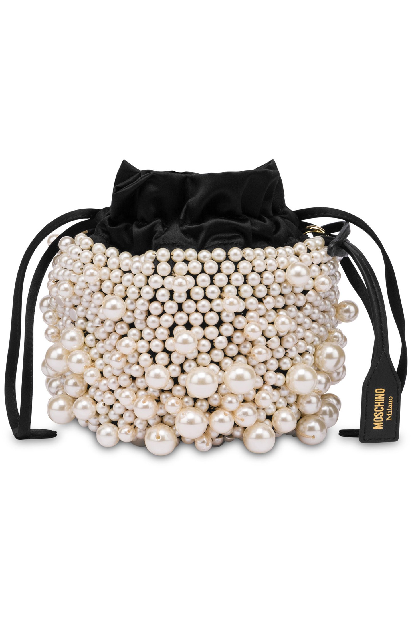 PEARLS BUCKET BAG BLACK 1