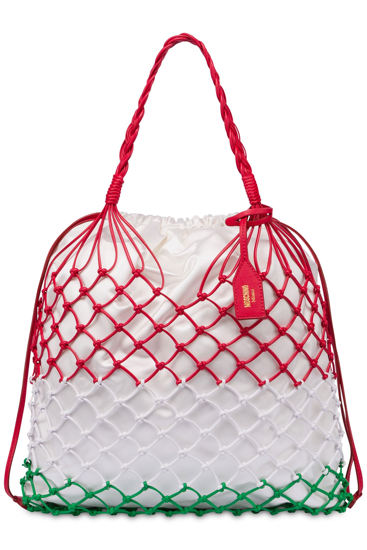 BASKET NET BAG IN TRICOLOR NAPPA LEATHER MULTICOLOR 1