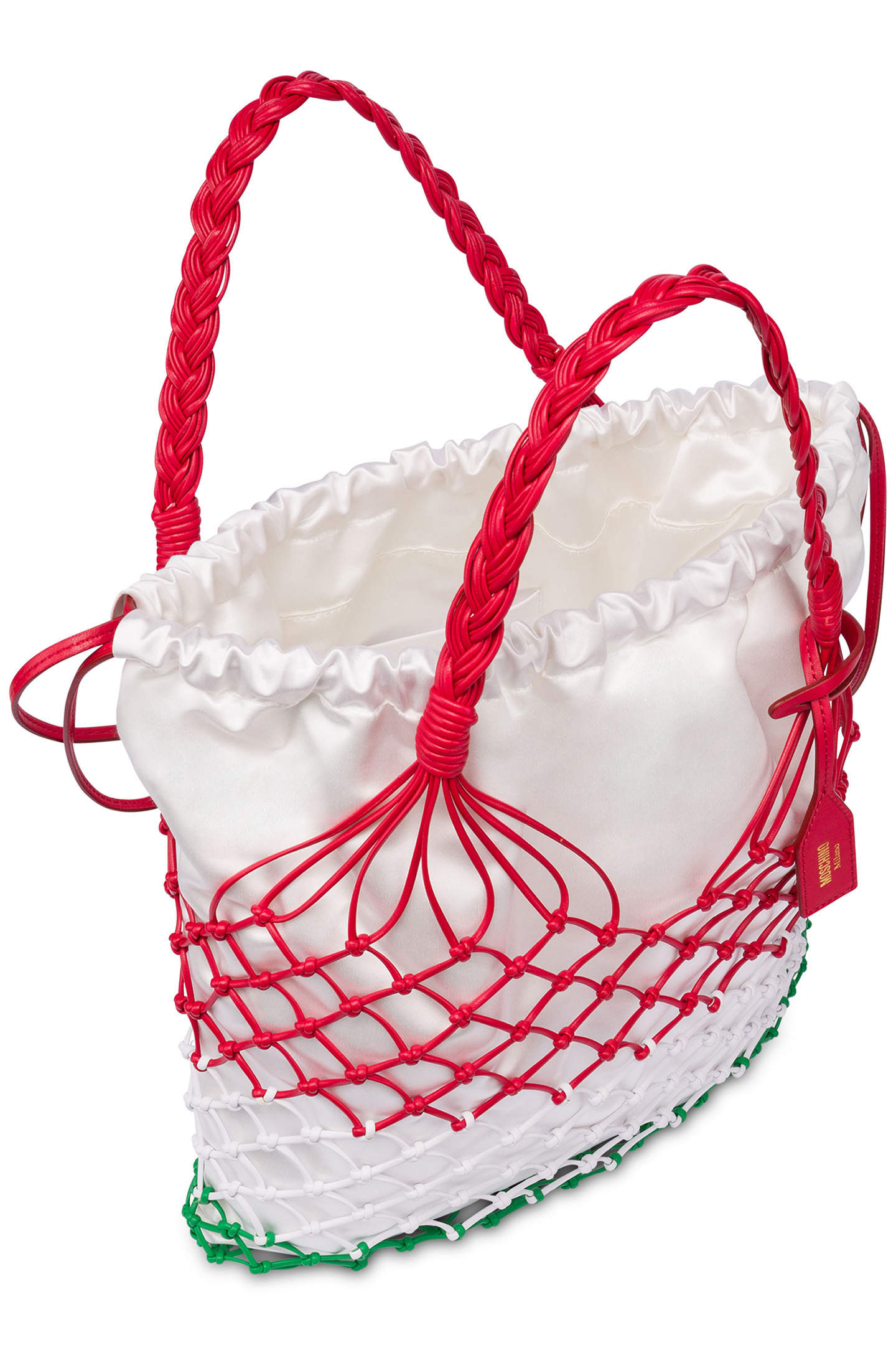 BASKET NET BAG IN TRICOLOR NAPPA LEATHER MULTICOLOR 2