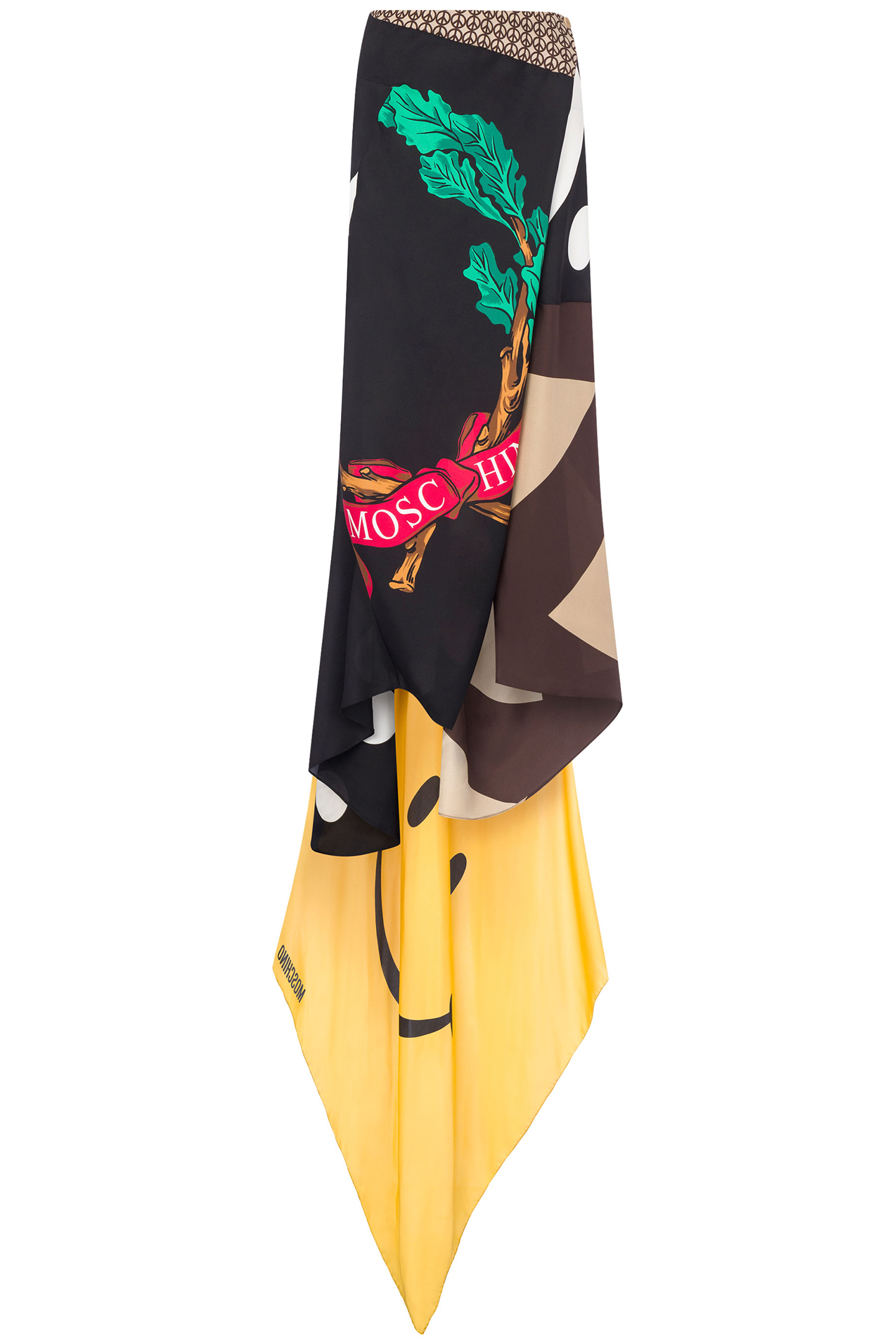 PATCHWORK SILK TWILL SKIRT MULTICOLOR 3