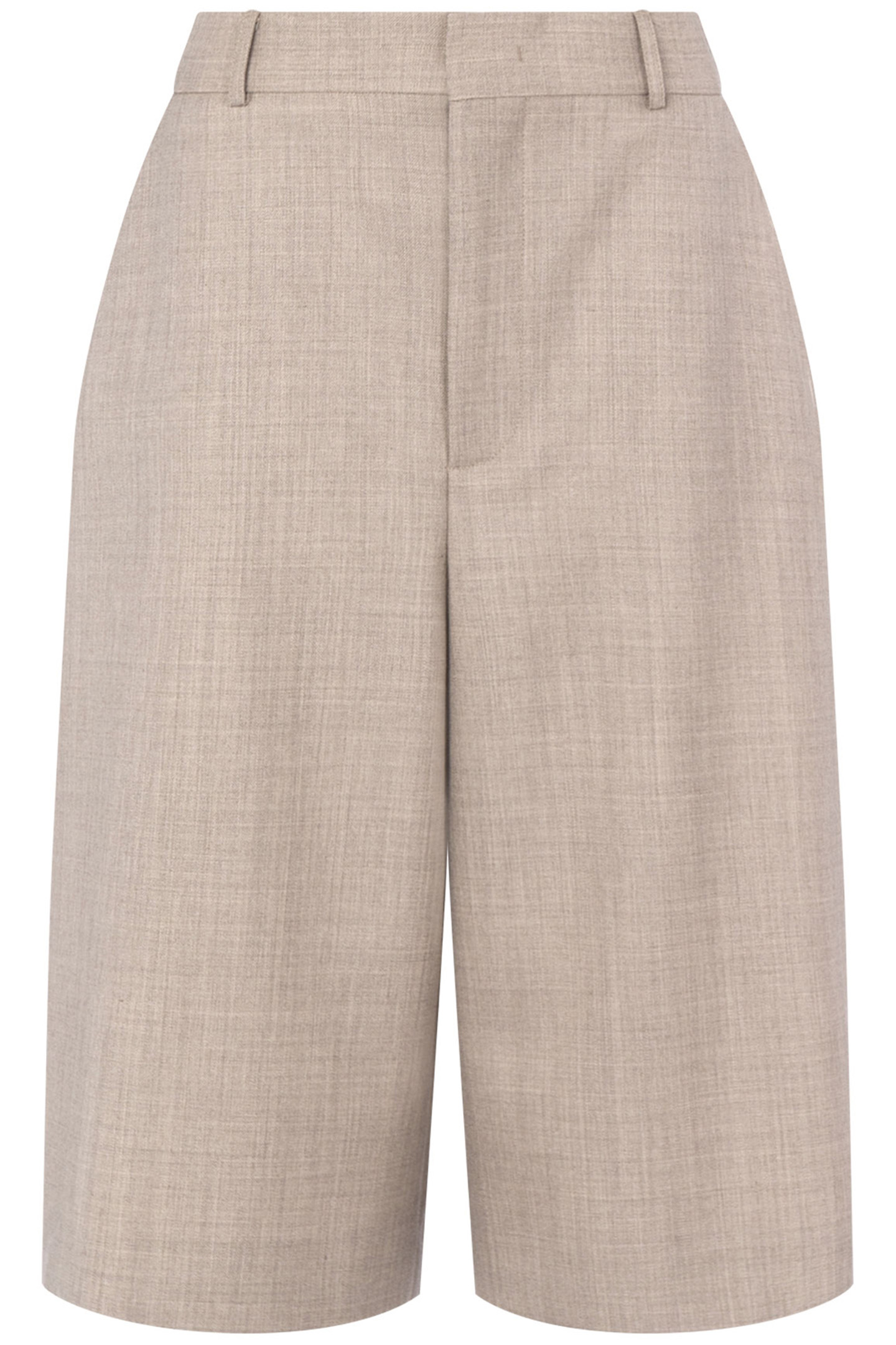 WOOL CANVAS BERMUDA SHORTS BEIGE 3