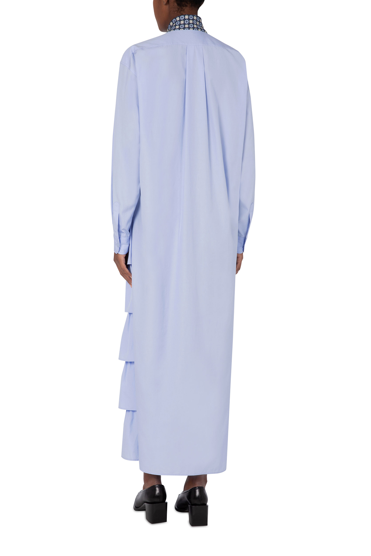 COTTON POPLIN DRESS TIE BLUE 2