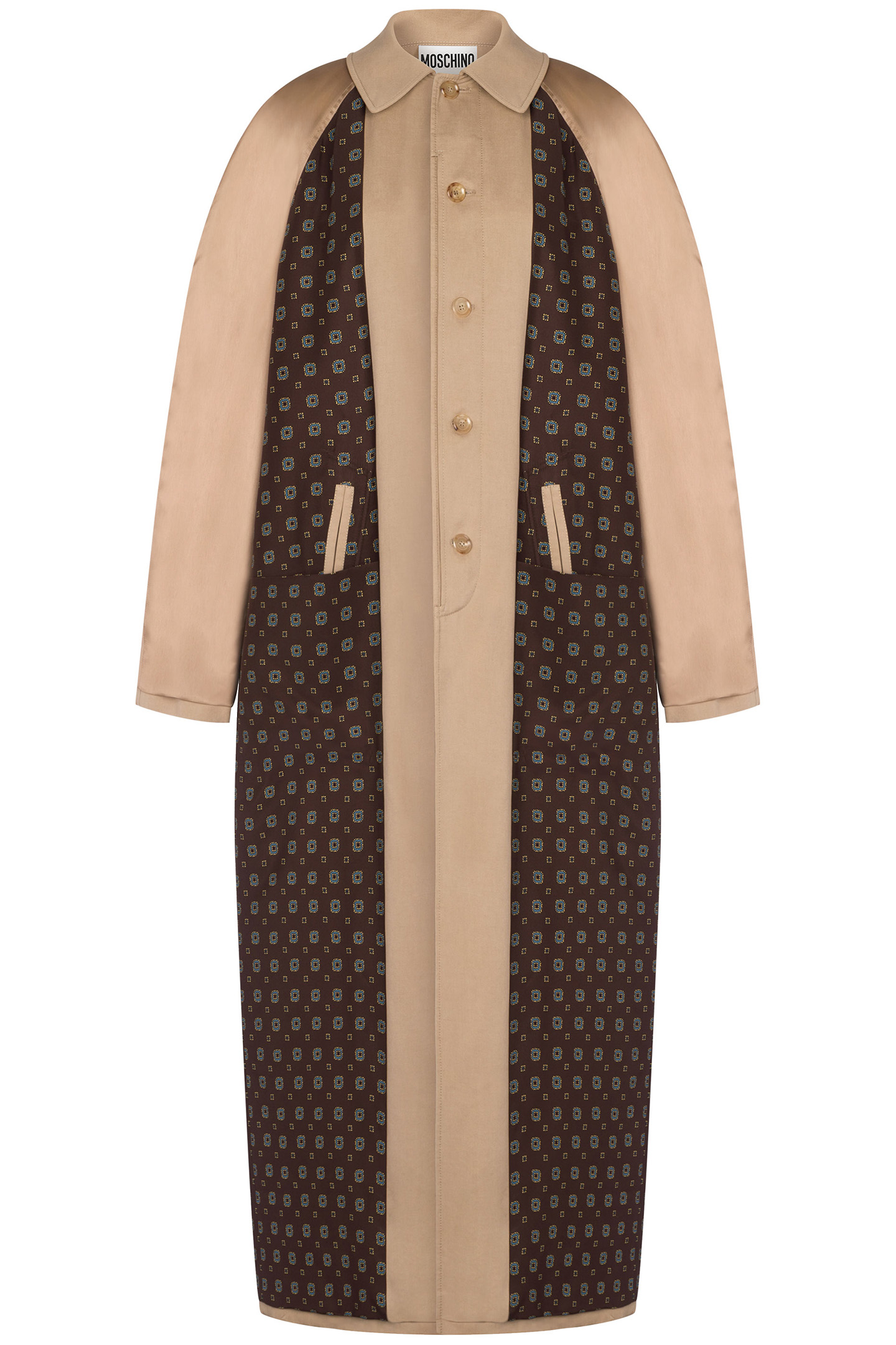 REVERSIBLE TRENCH COAT IN GABARDINE AND SATIN BEIGE 3