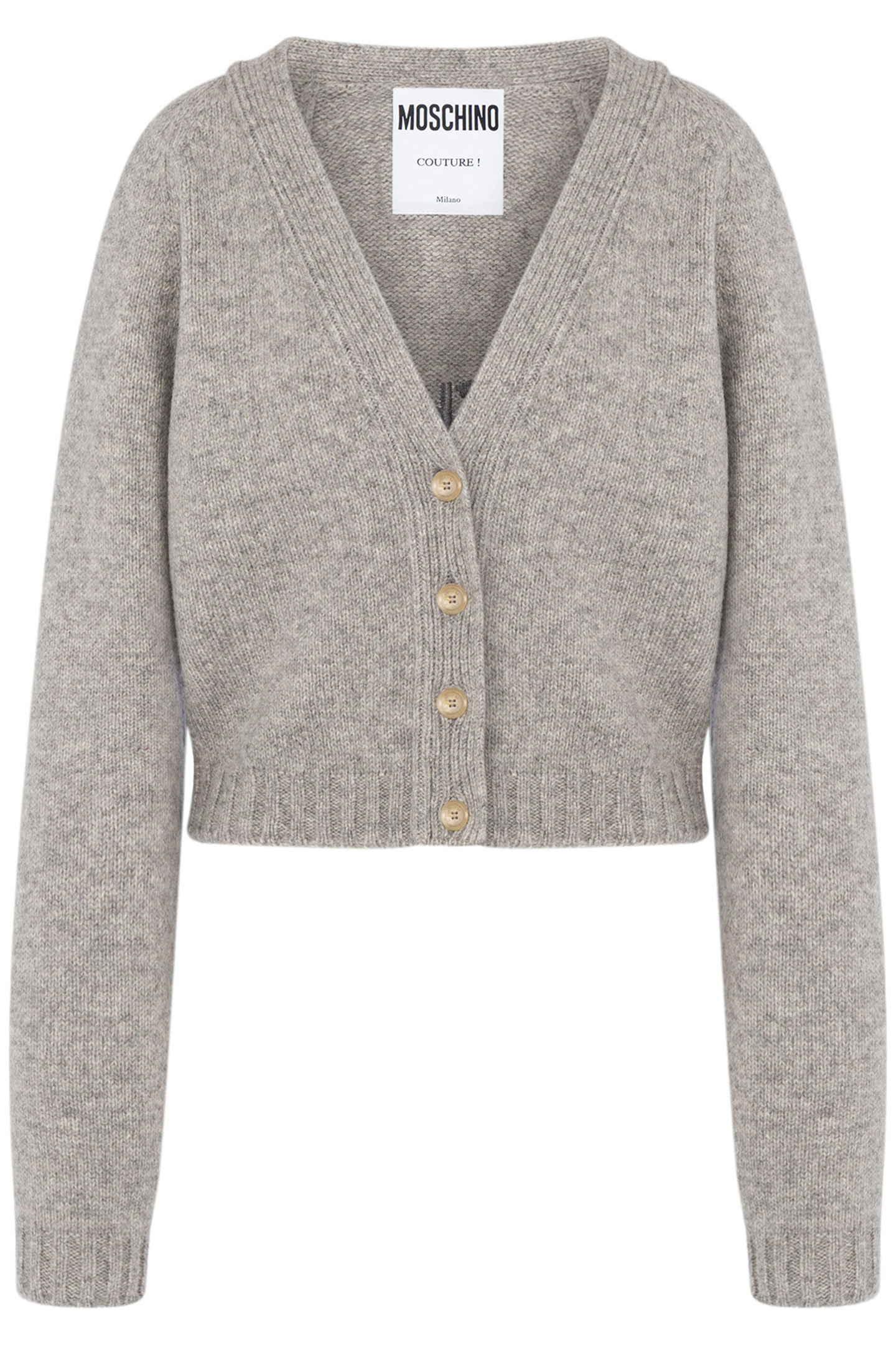 100% SHRUNK CARDIGAN GREY 3