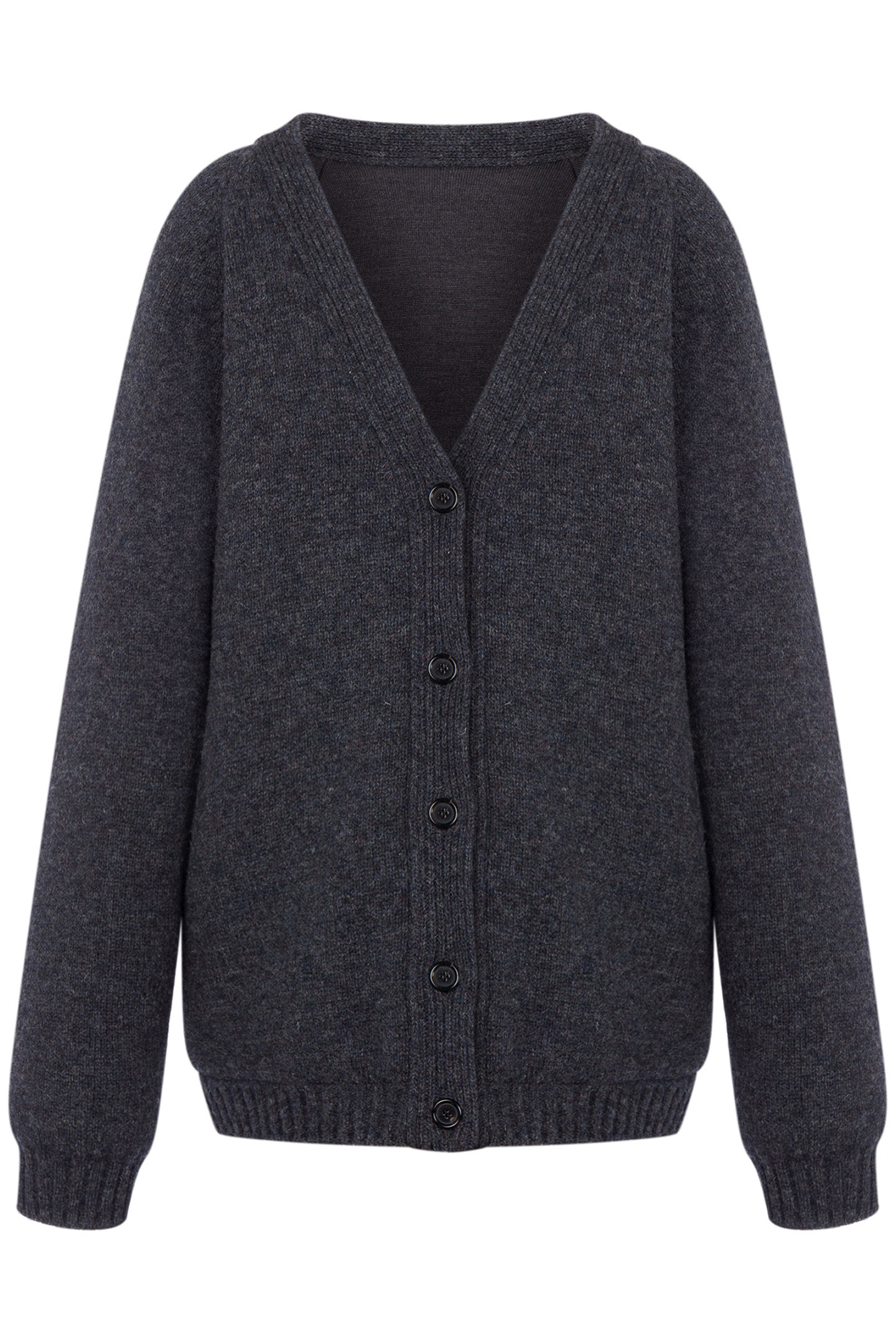 OVERSIZED CARDIGAN IN 100% ENLARGE SHETLAND GREY 3