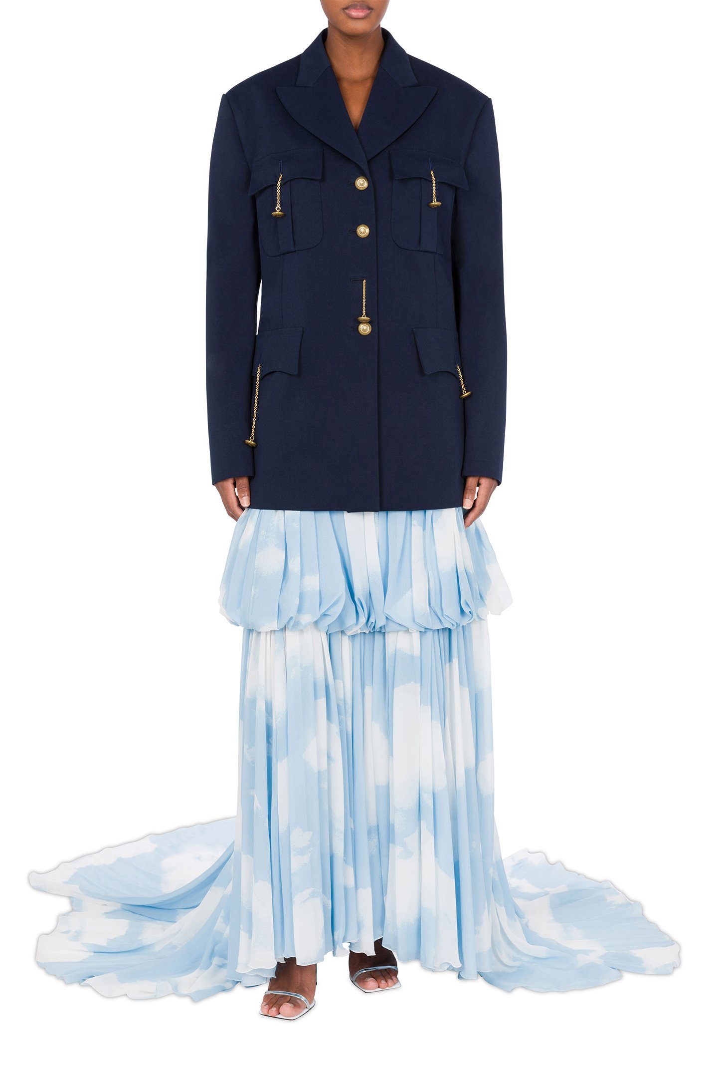 GABARDINE JACKET MILITARY TWIST BLUE 1