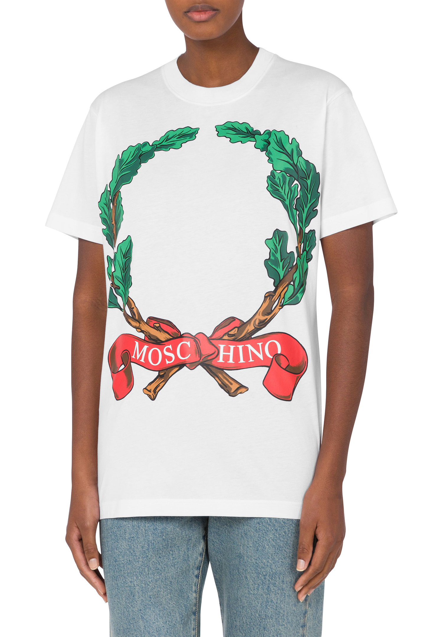 LAUREL CROWN ORGANIC JERSEY T-SHIRT WHITE 1