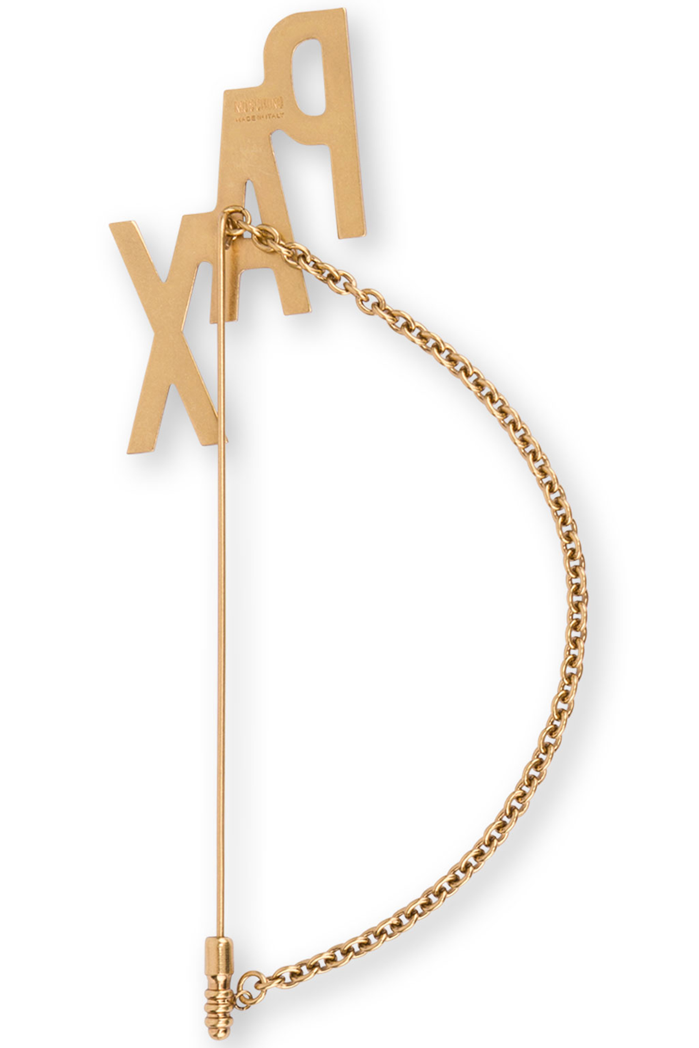 MAXI BROOCH WITH PAX CHAIN GOLD 2