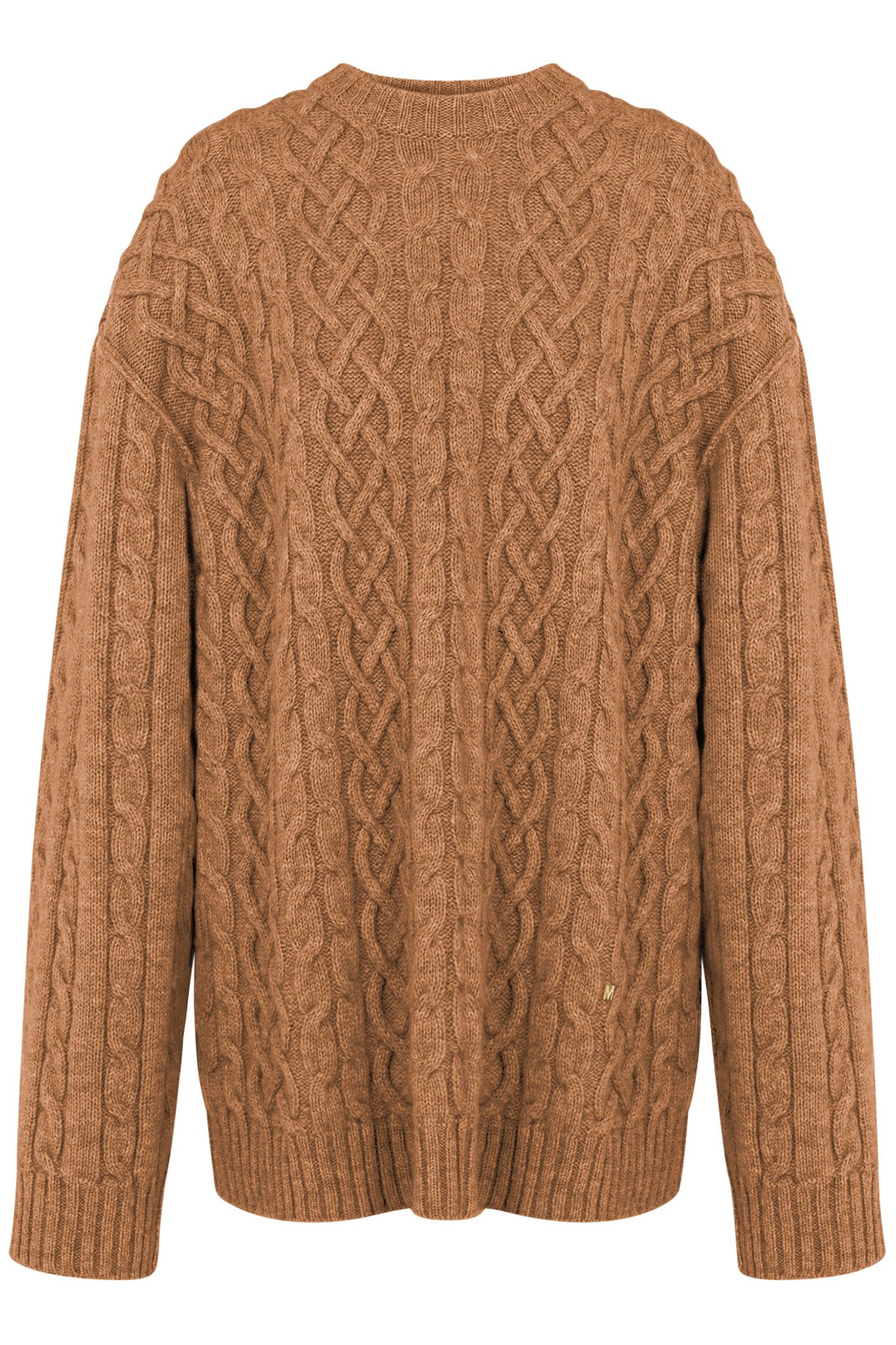 GOLDEN M SHETLAND OVERSIZED PULLOVER BROWN 3