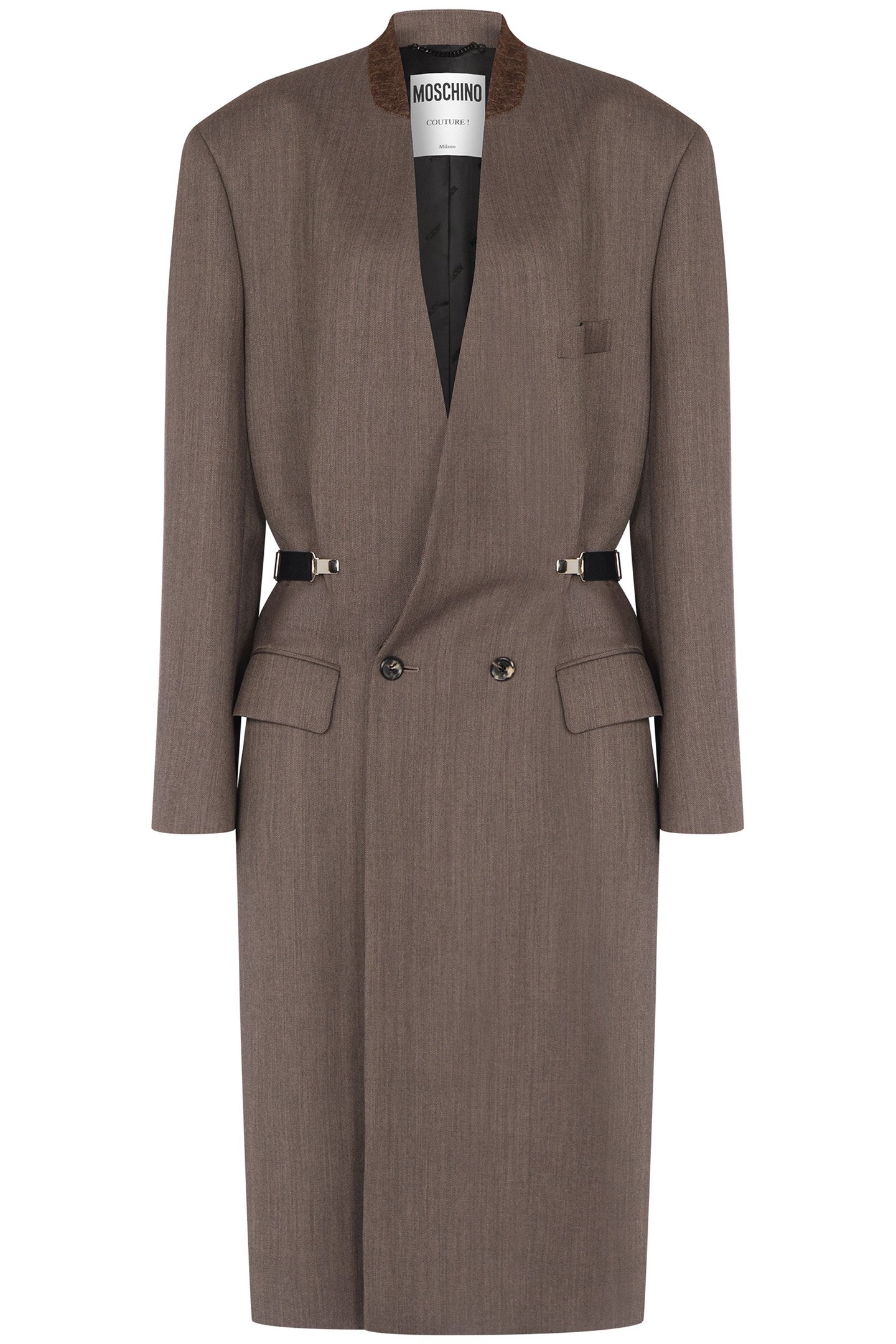 WOOL CANVAS COAT BROWN 3