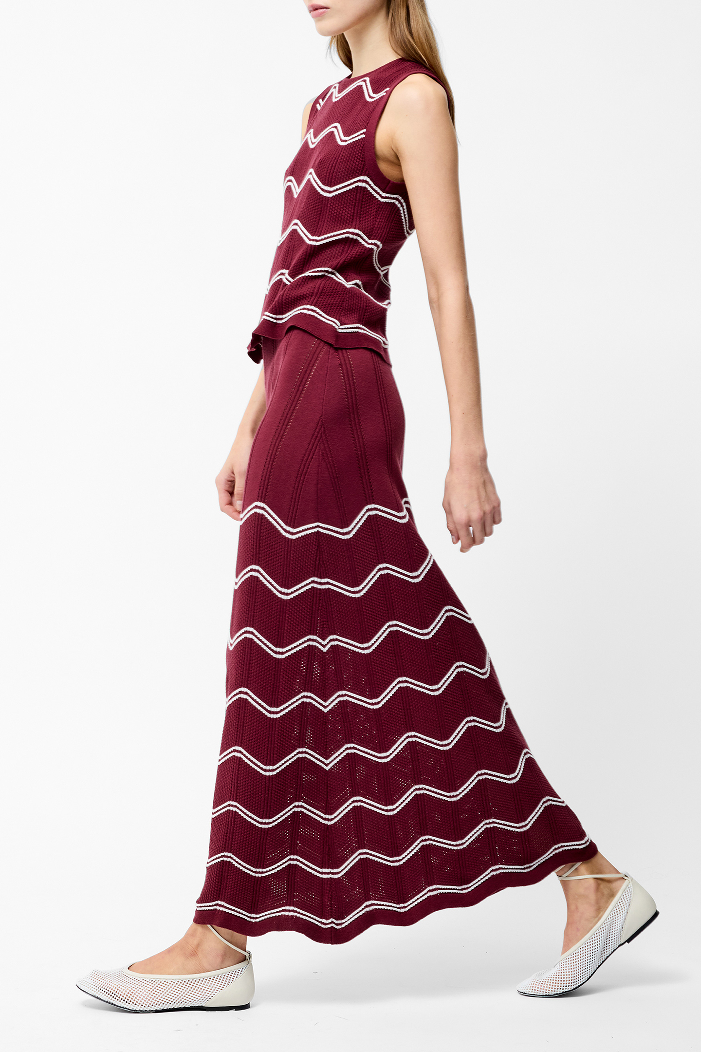 TRUDY CROCHET SKIRT SUMMER BURGUNDY/SUMM 3