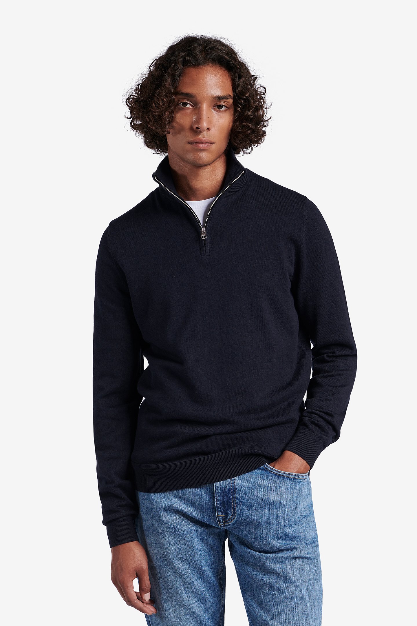 MAGNUS HEAVYWEIGHT COTTON-SILK NAVY 1